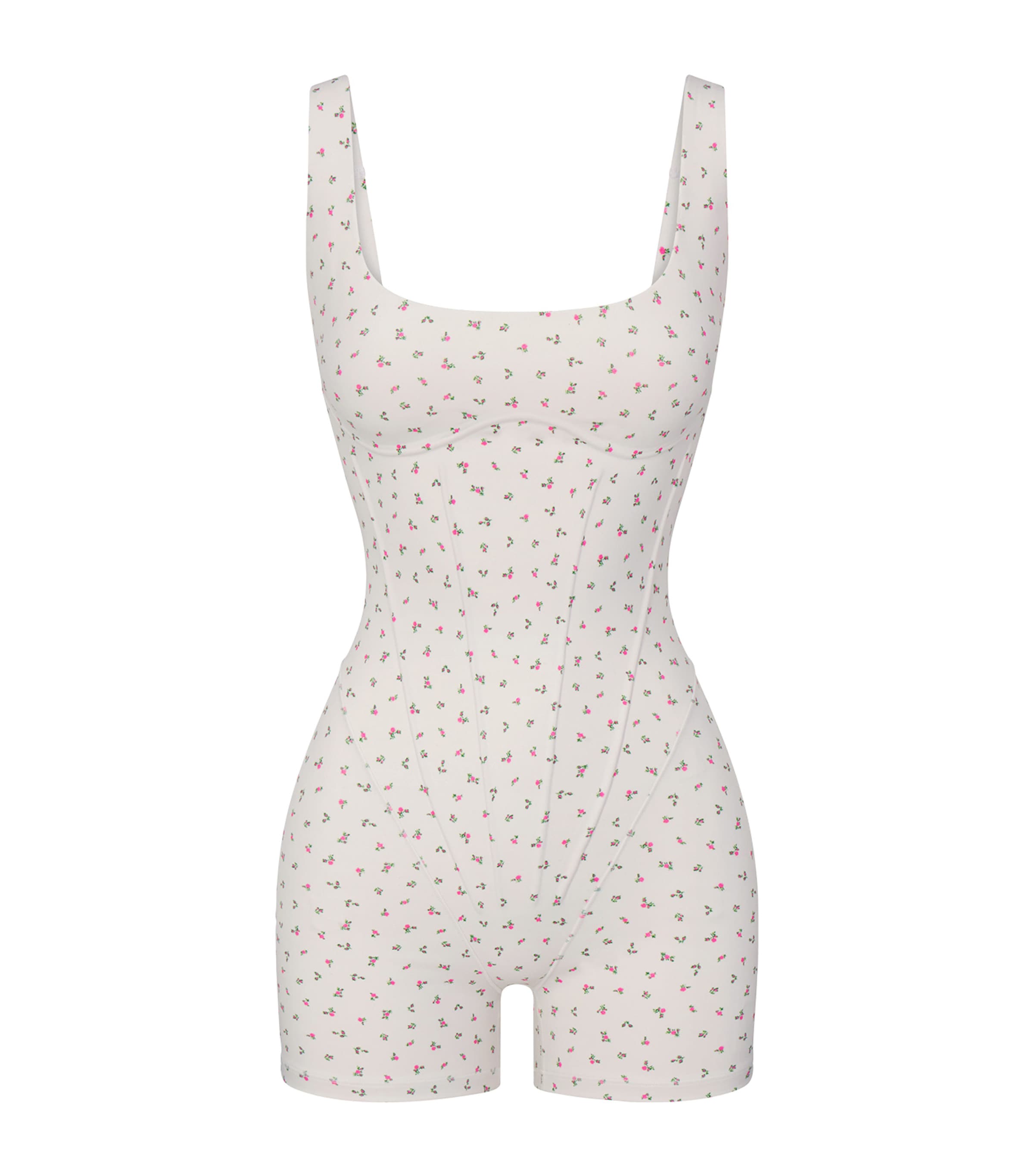 NikeSKIMS Womens NikeSKIMS Corset Short Bodysuit Ditzy Floral Print