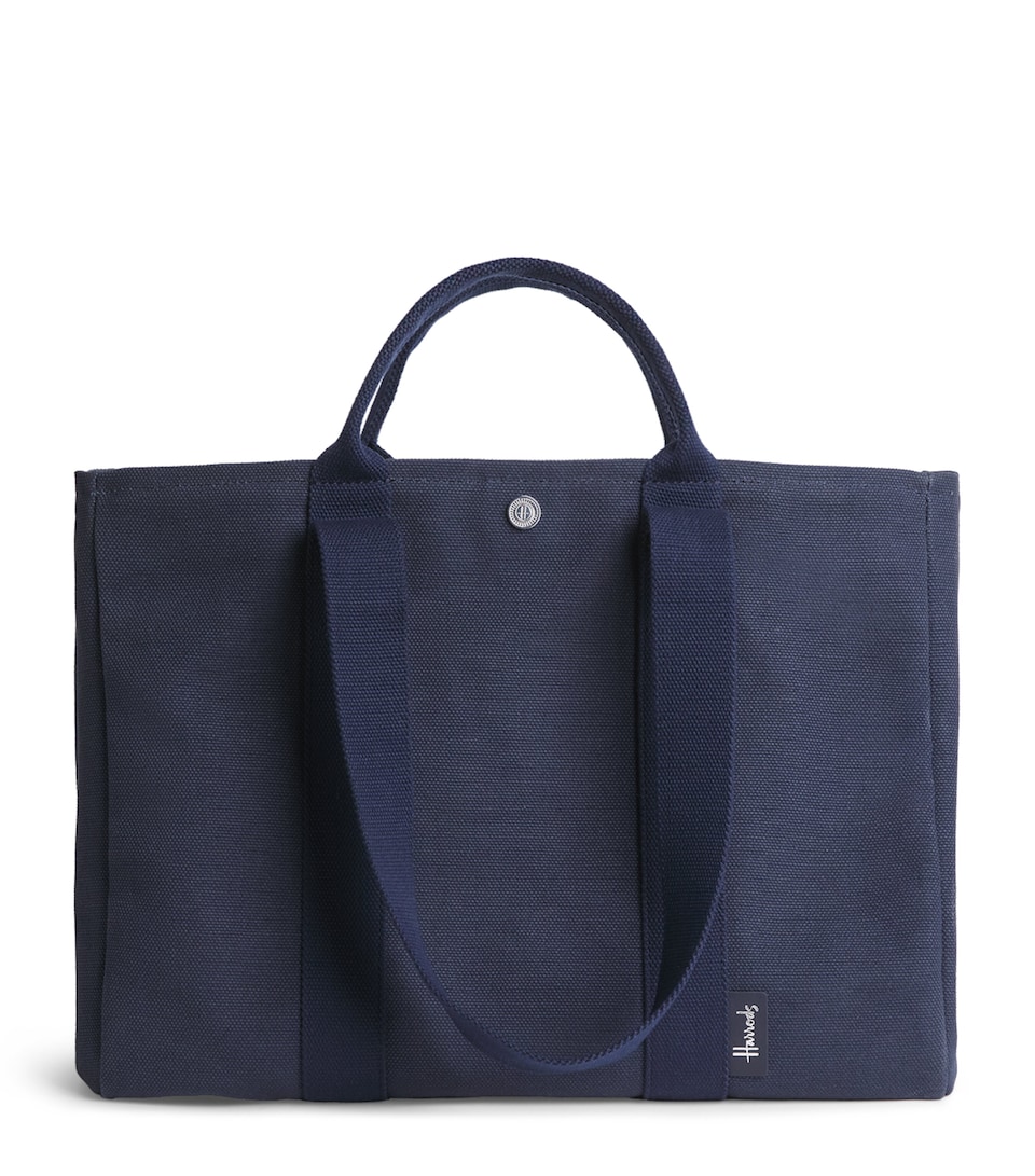 Harrods Large London Calling Tote Bag Navy