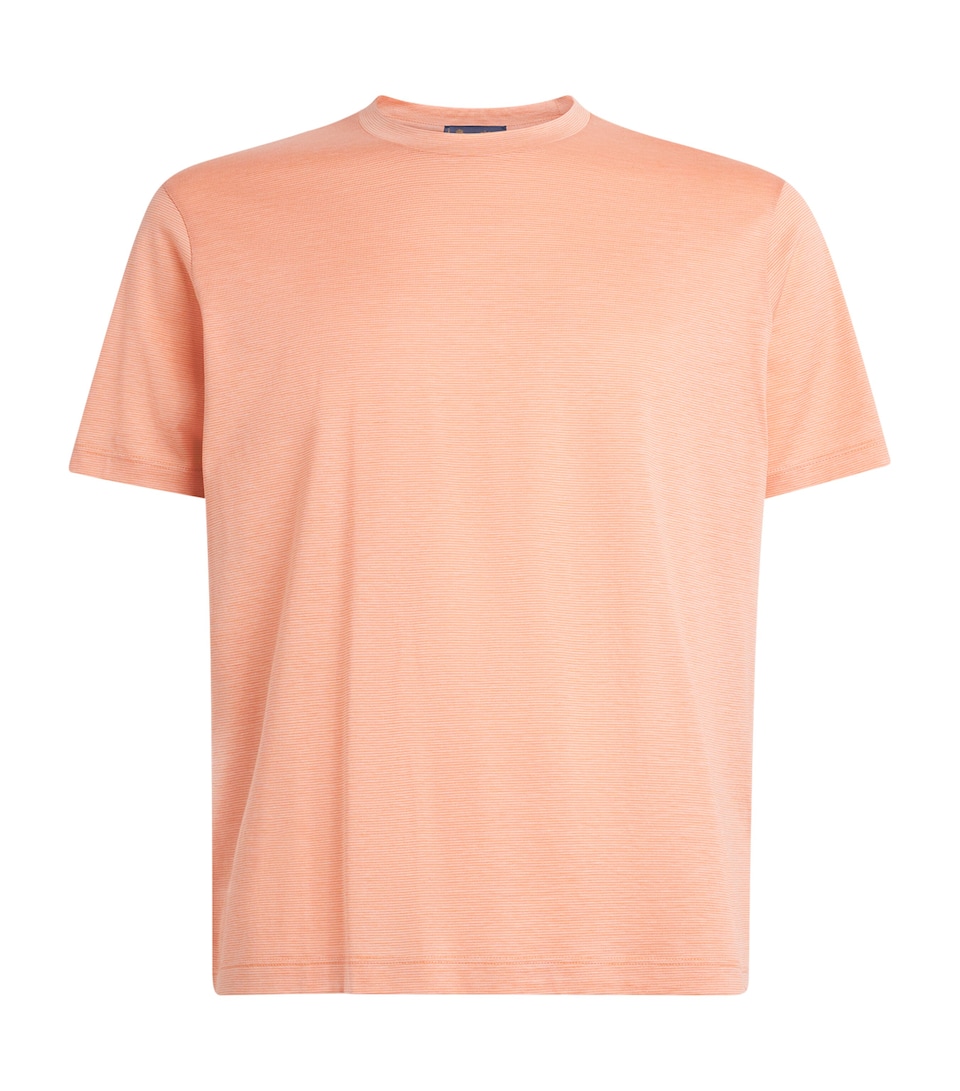 Cotton-Silk Stripe T-Shirt