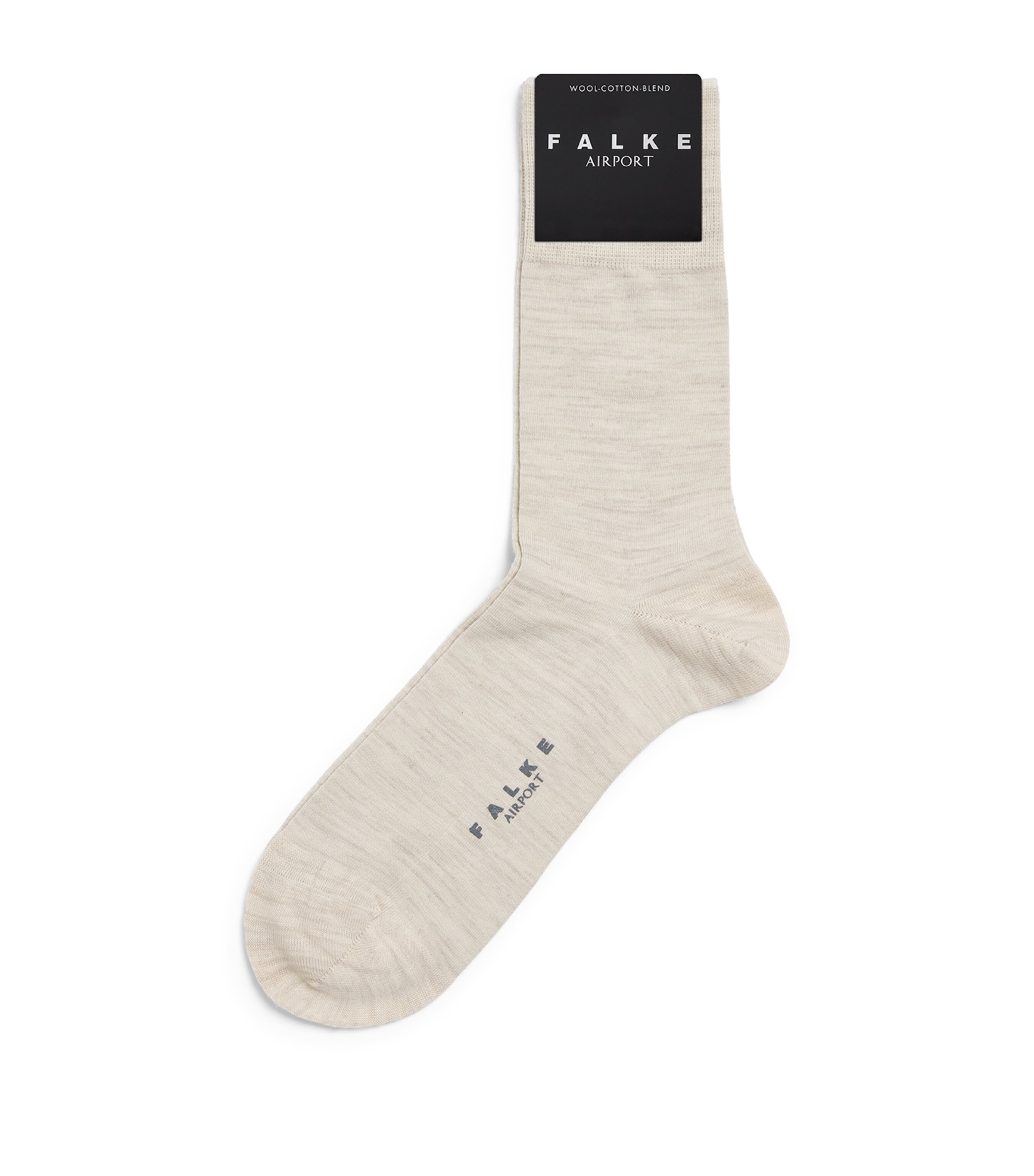 Falke Mens Wool-Blend Airport Socks Beige Mel