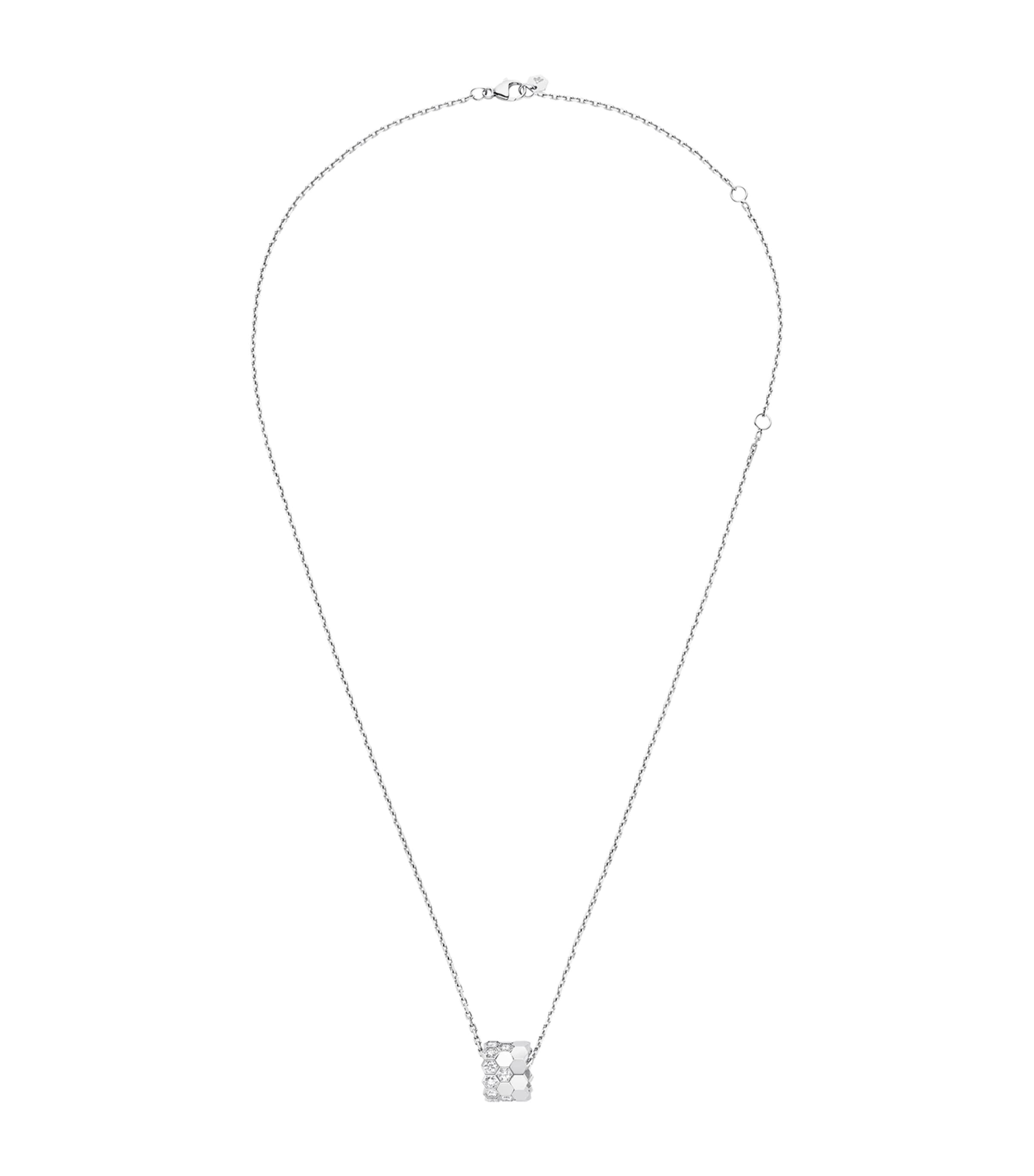 Medium White Gold and Diamond Bee de Chaumet Necklace