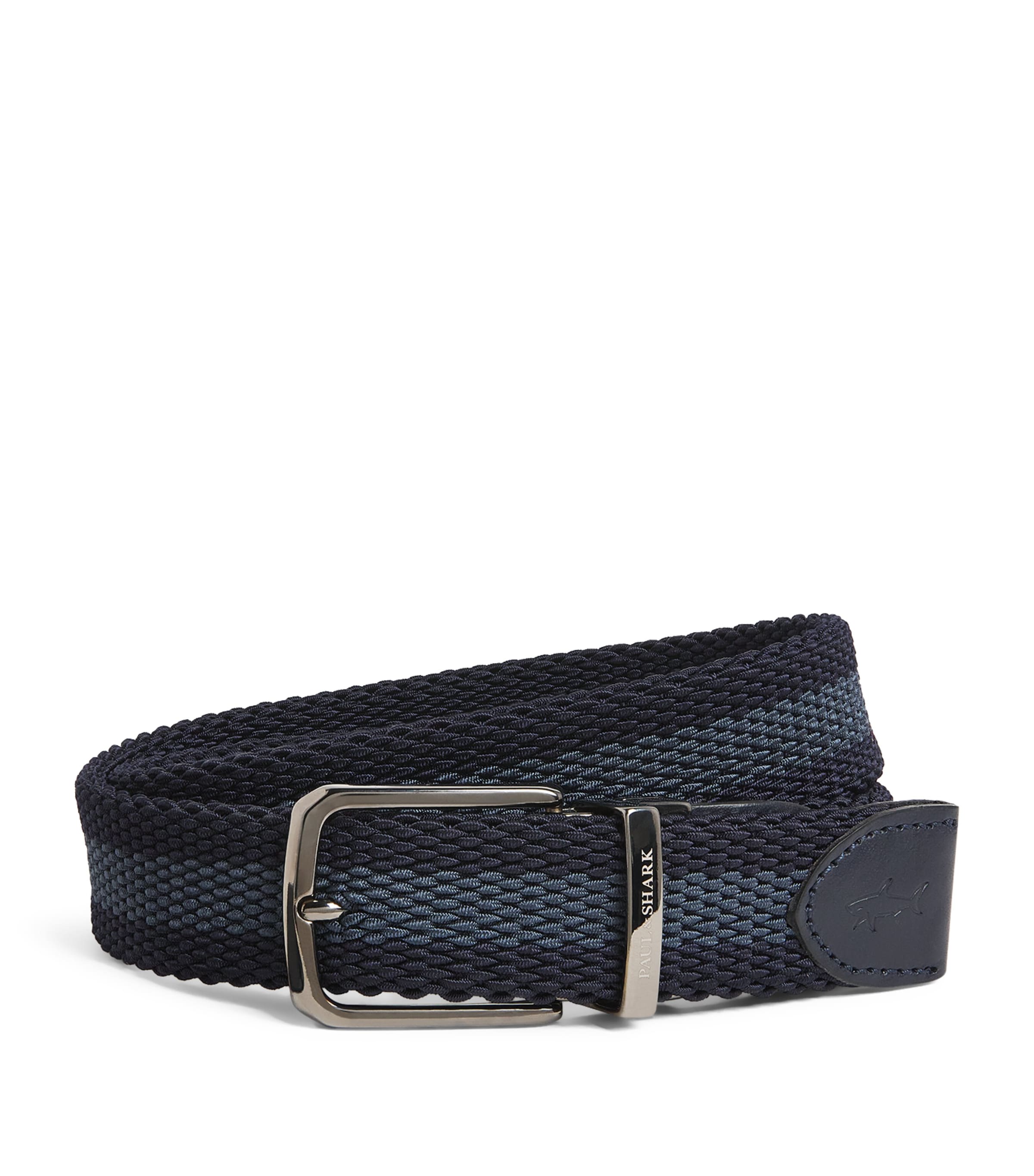 Cotton-Leather Woven Reversible Belt