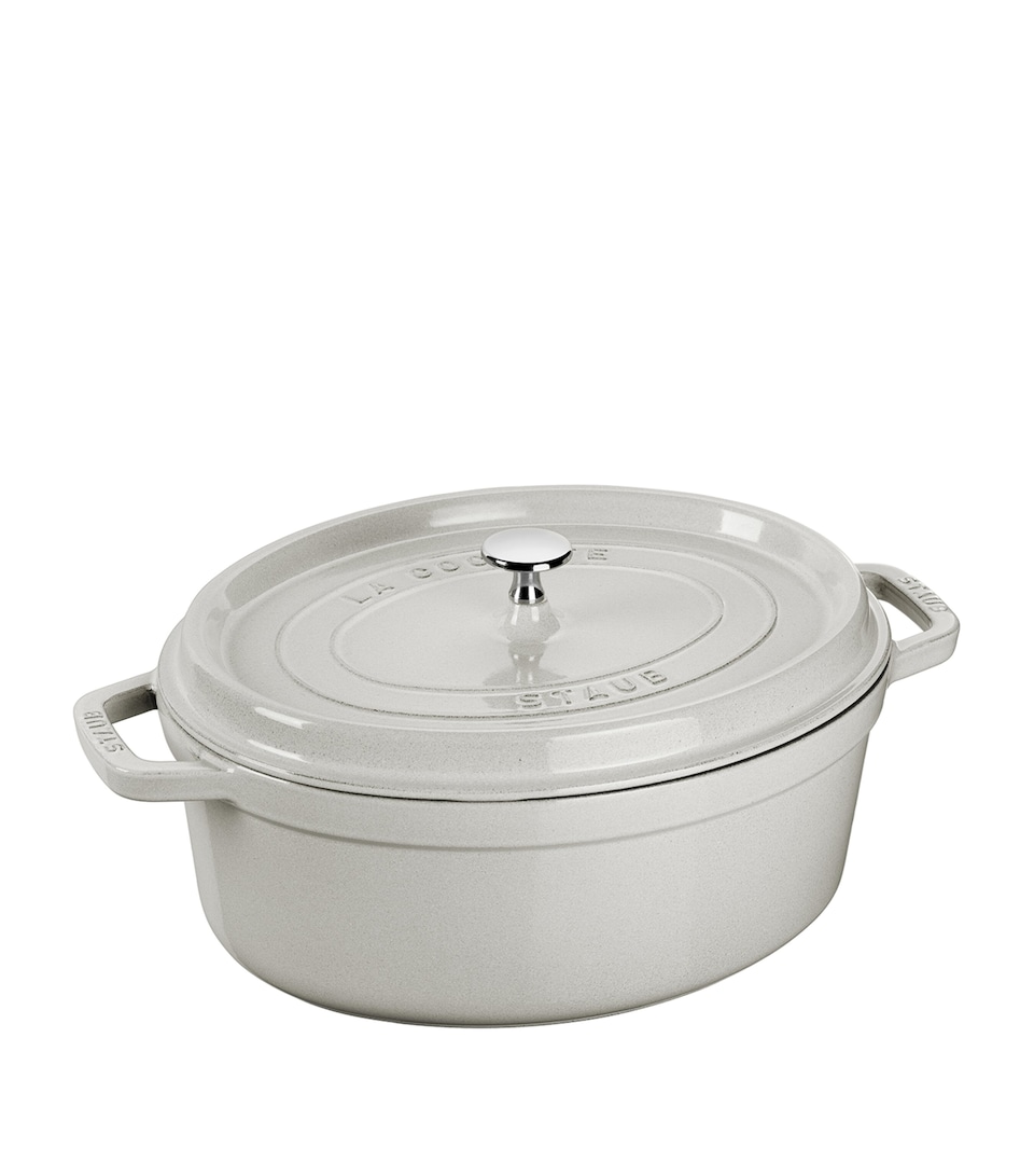 Staub Oval Cocotte (29cm) White Truffle