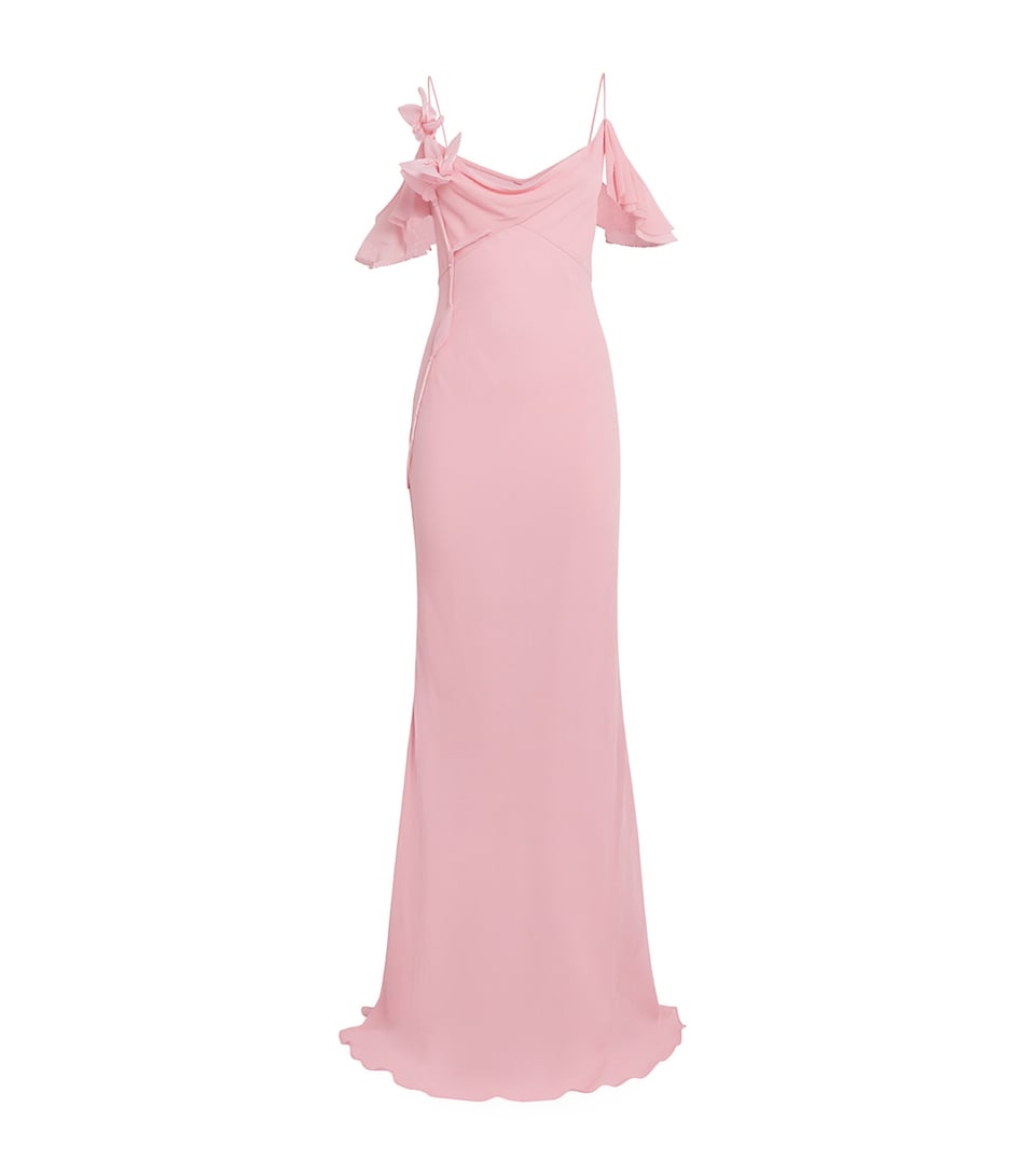 Flower Georgette Maxi Dress
