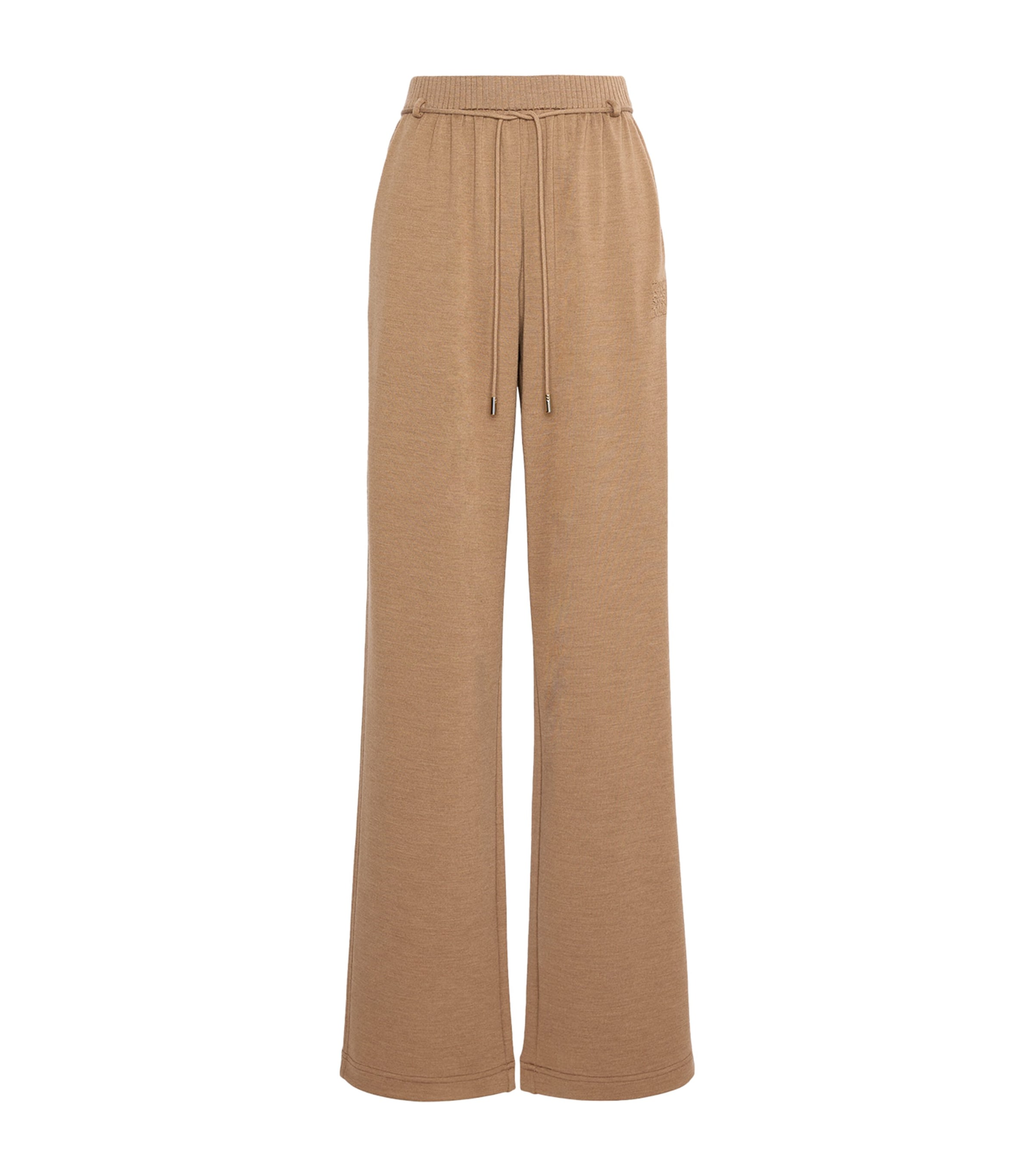 Max Mara Womens Virgin Wool Sweatpants Camel