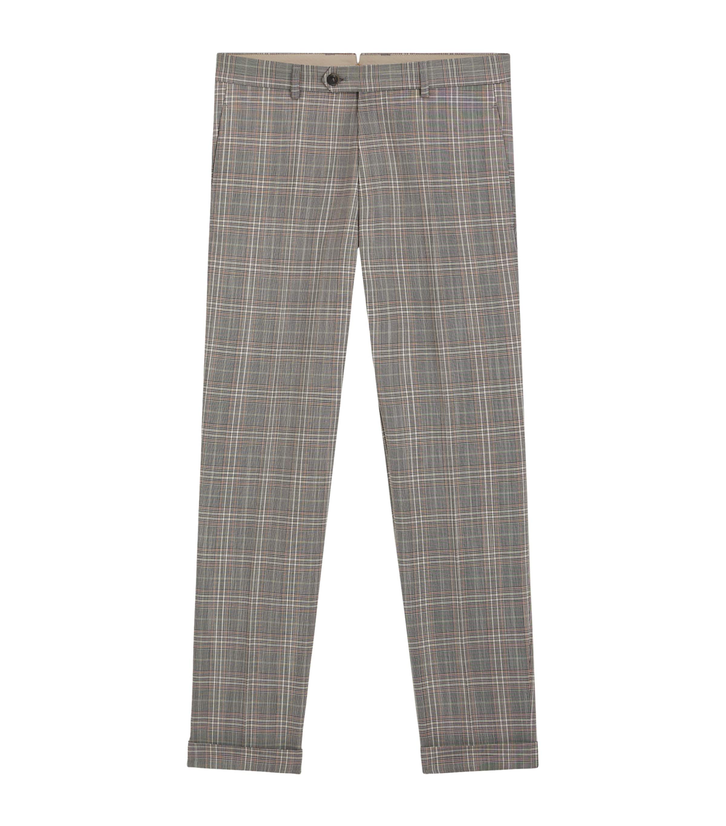 Virgin Wool-Silk Tapered Trousers