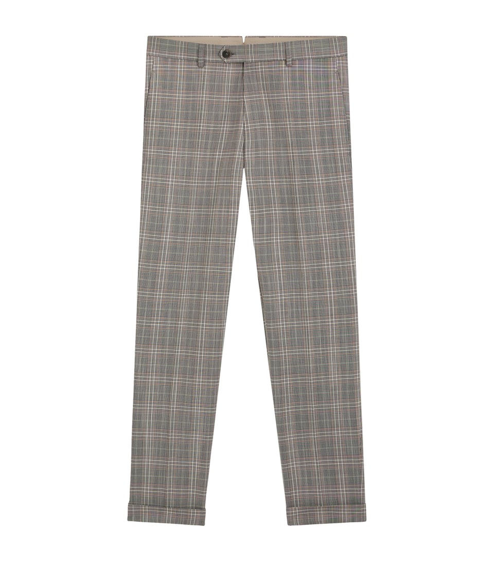 Virgin Wool-Silk Tapered Trousers