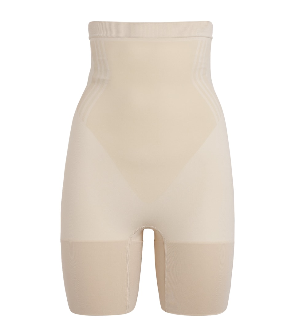 SPANX Womens SPANXsculpt GoFigure High-Waist Mid-Thigh Shorts Toasted Coconut