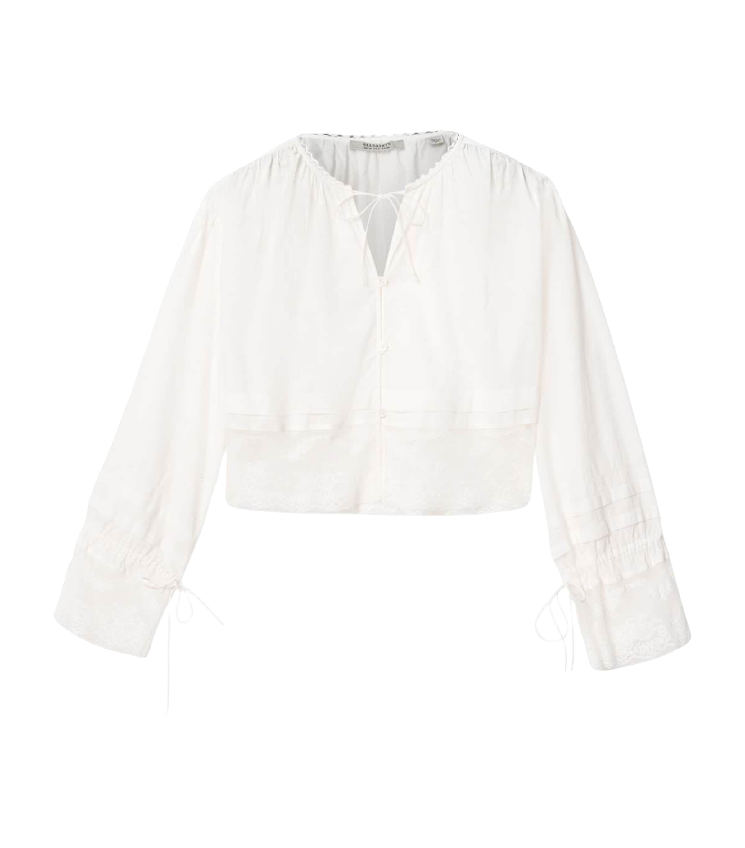 AllSaints Womens Organic Cotton Colette Top White