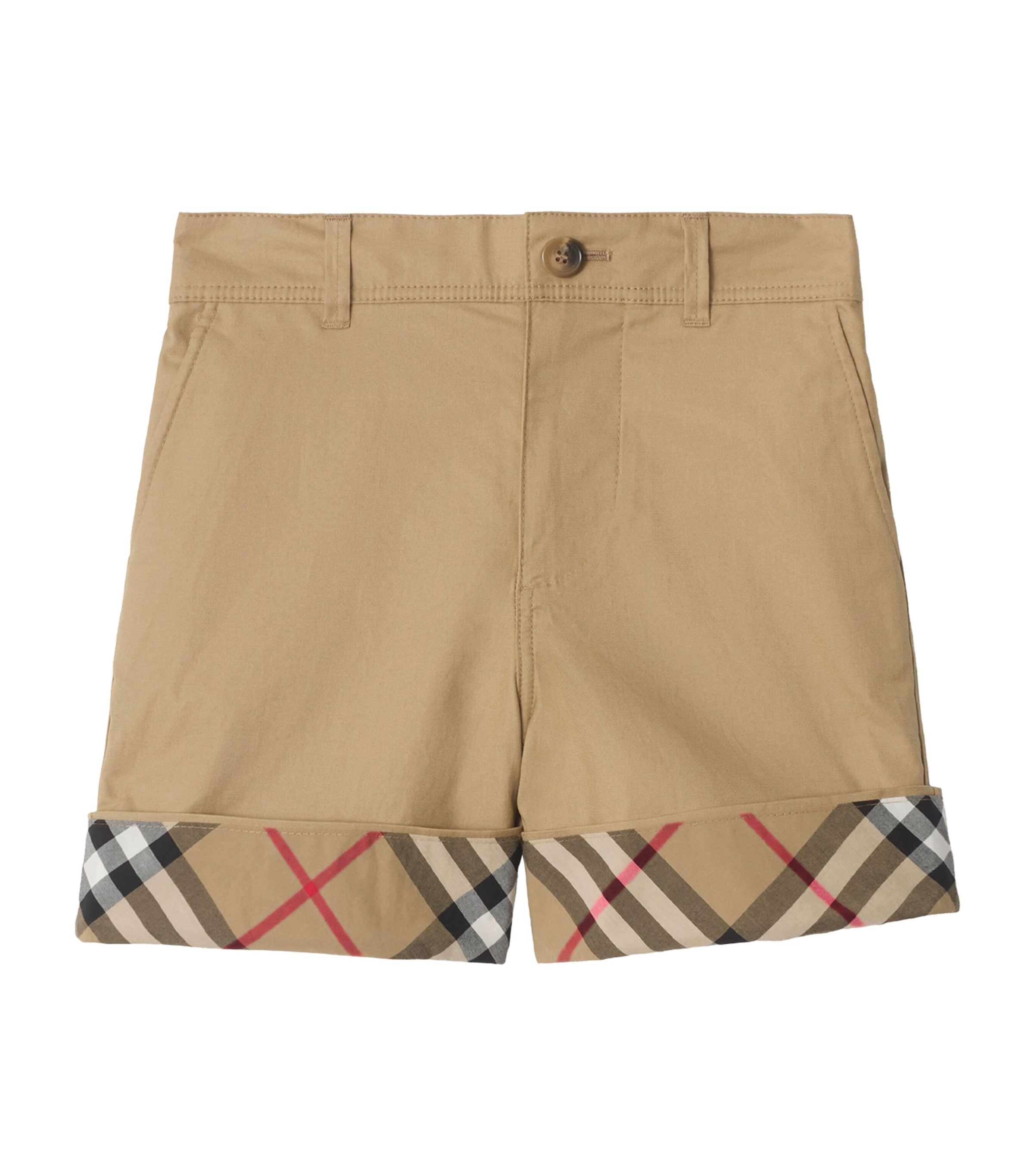 Cotton Check-Cuff Shorts (3-12 Years)