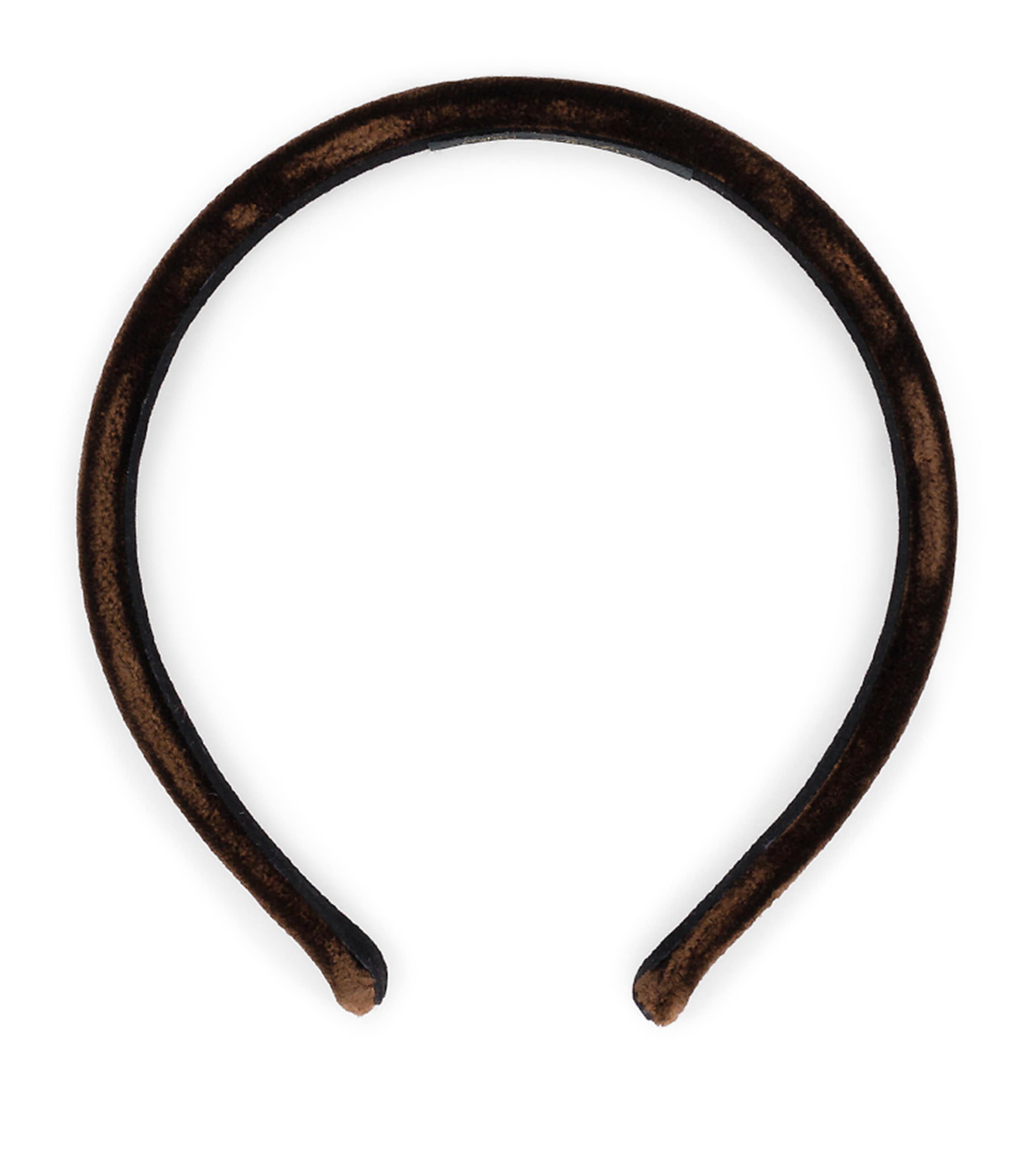 Alexandre de Paris Velvet Timeless Ella Headband H Cafe