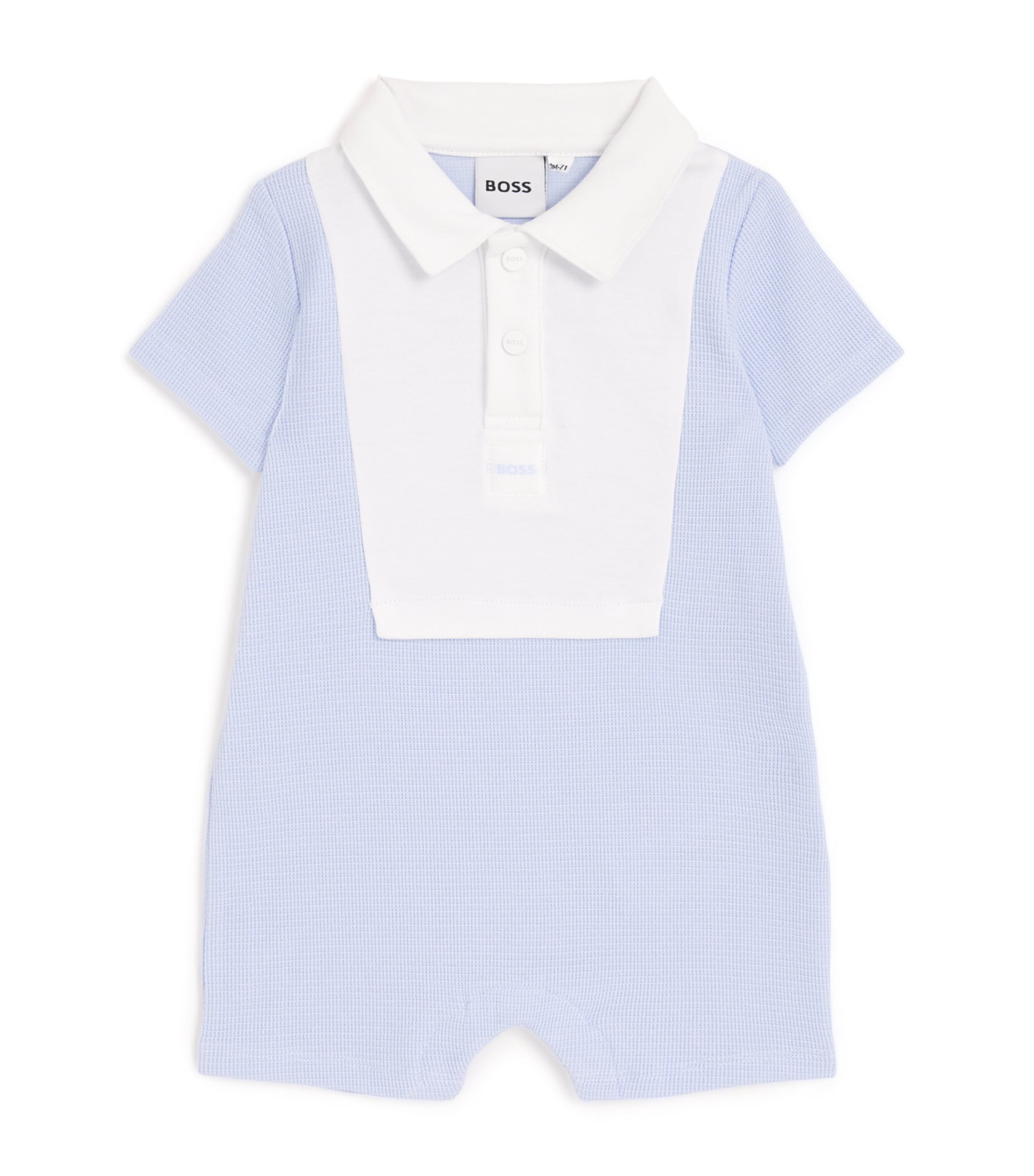 Cotton Contrast-Bib Playsuit (1-18 Months)