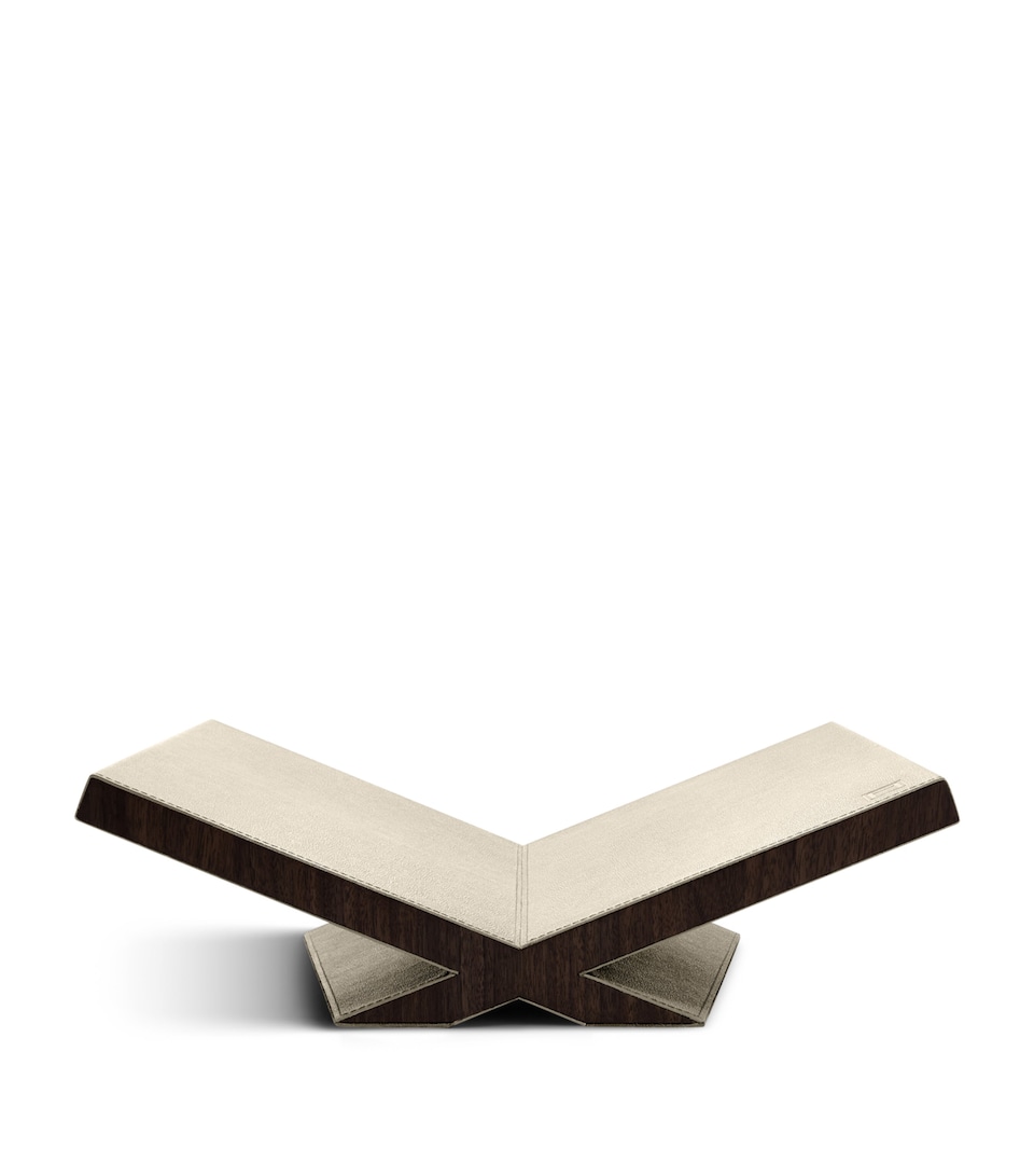 Walnut-Leather Classic Culture Bookstand