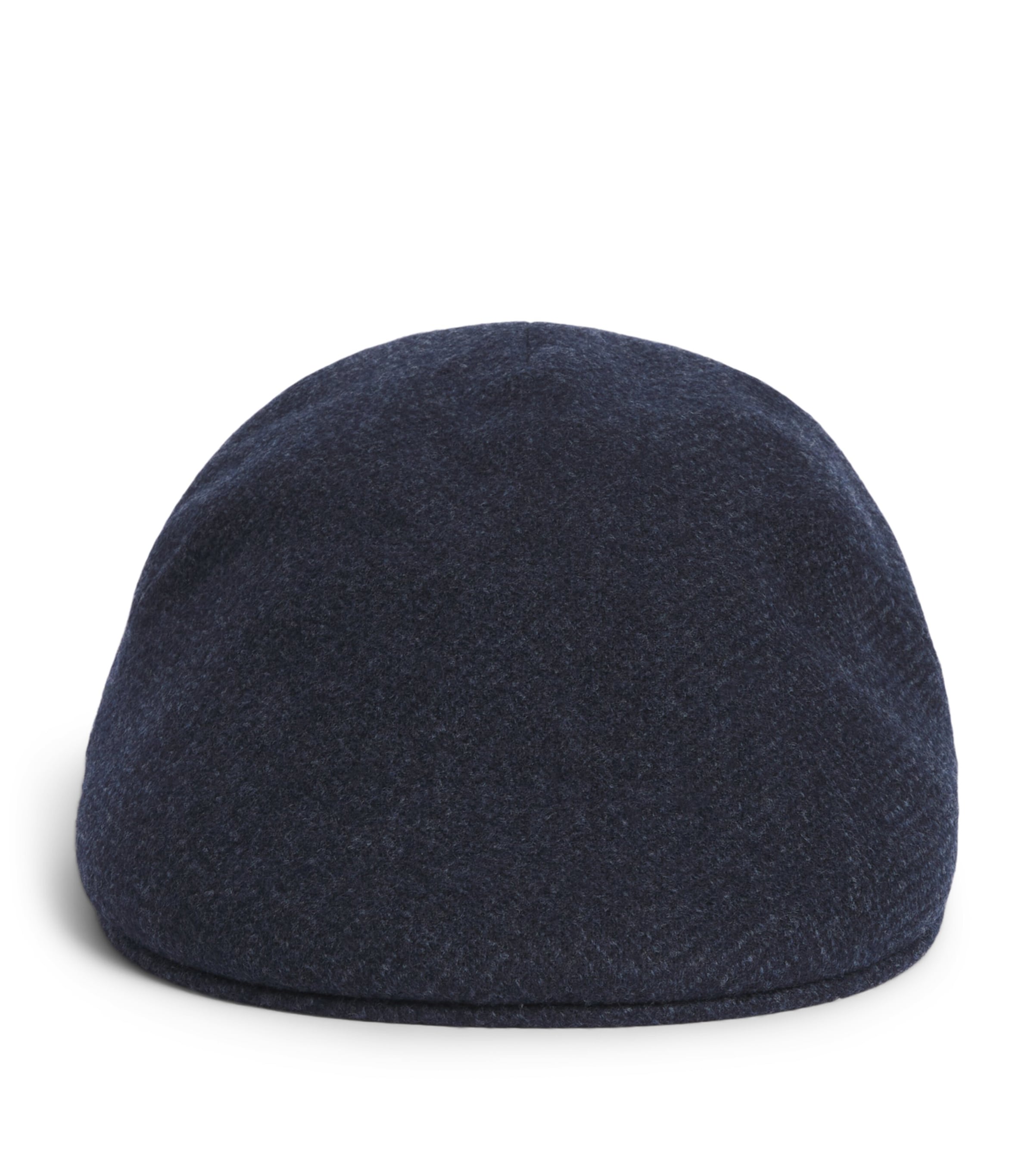 Borsalino Wool-Blend Parigi Duckbill Flat Cap Max Spigato Blu