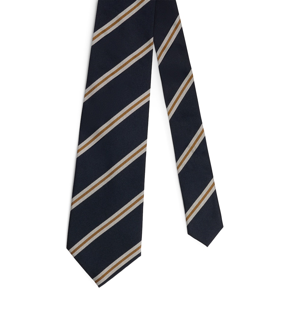 Dunhill Silk Grenadine Stripe Tie