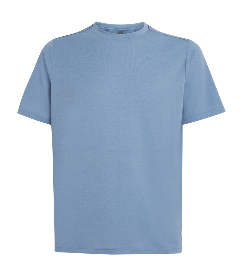VUORI Mens Current Tech T-Shirt Hib Isle Blue Heathr