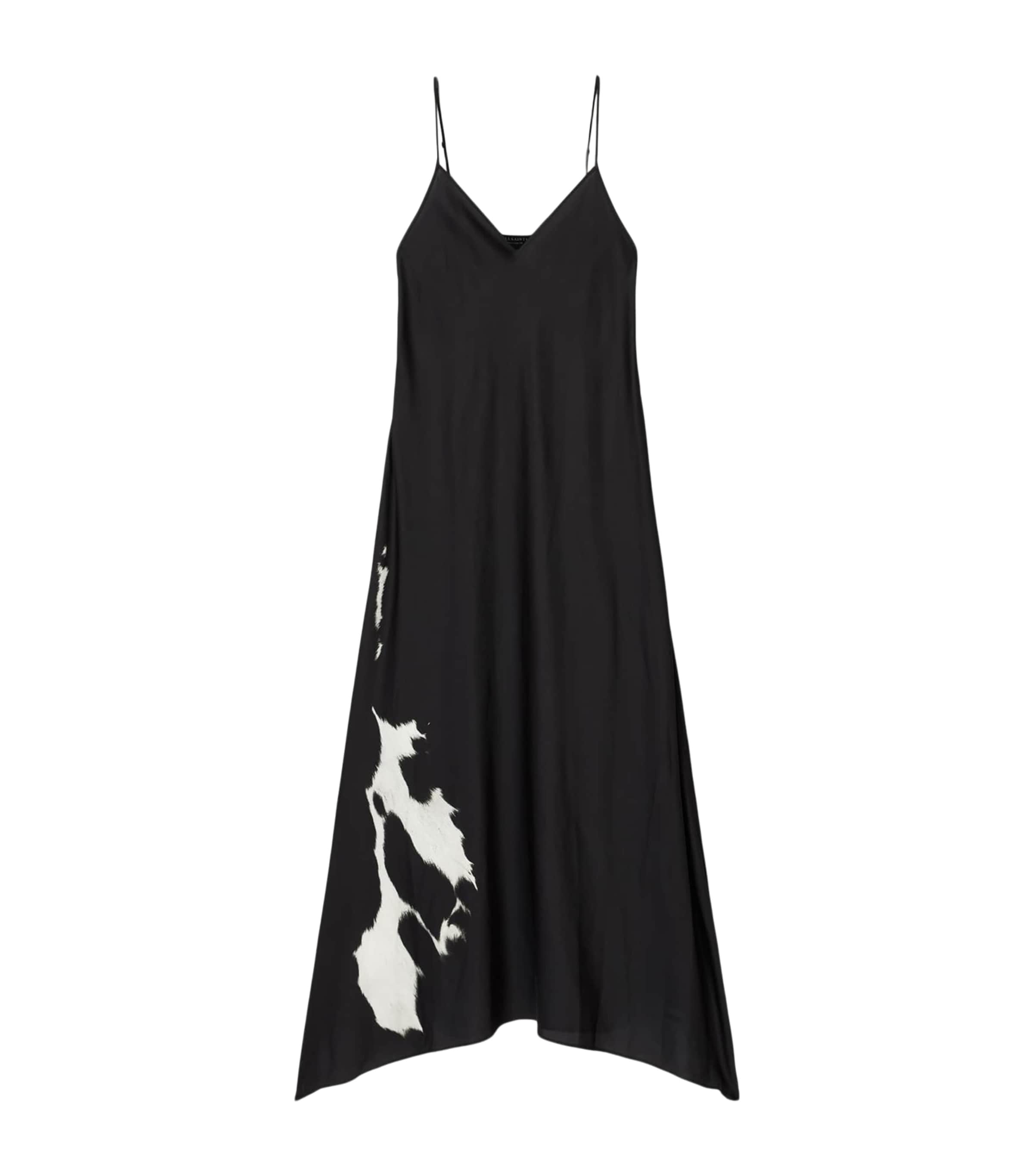 AllSaints Womens Leona Maxi Slip Dress Templar Black
