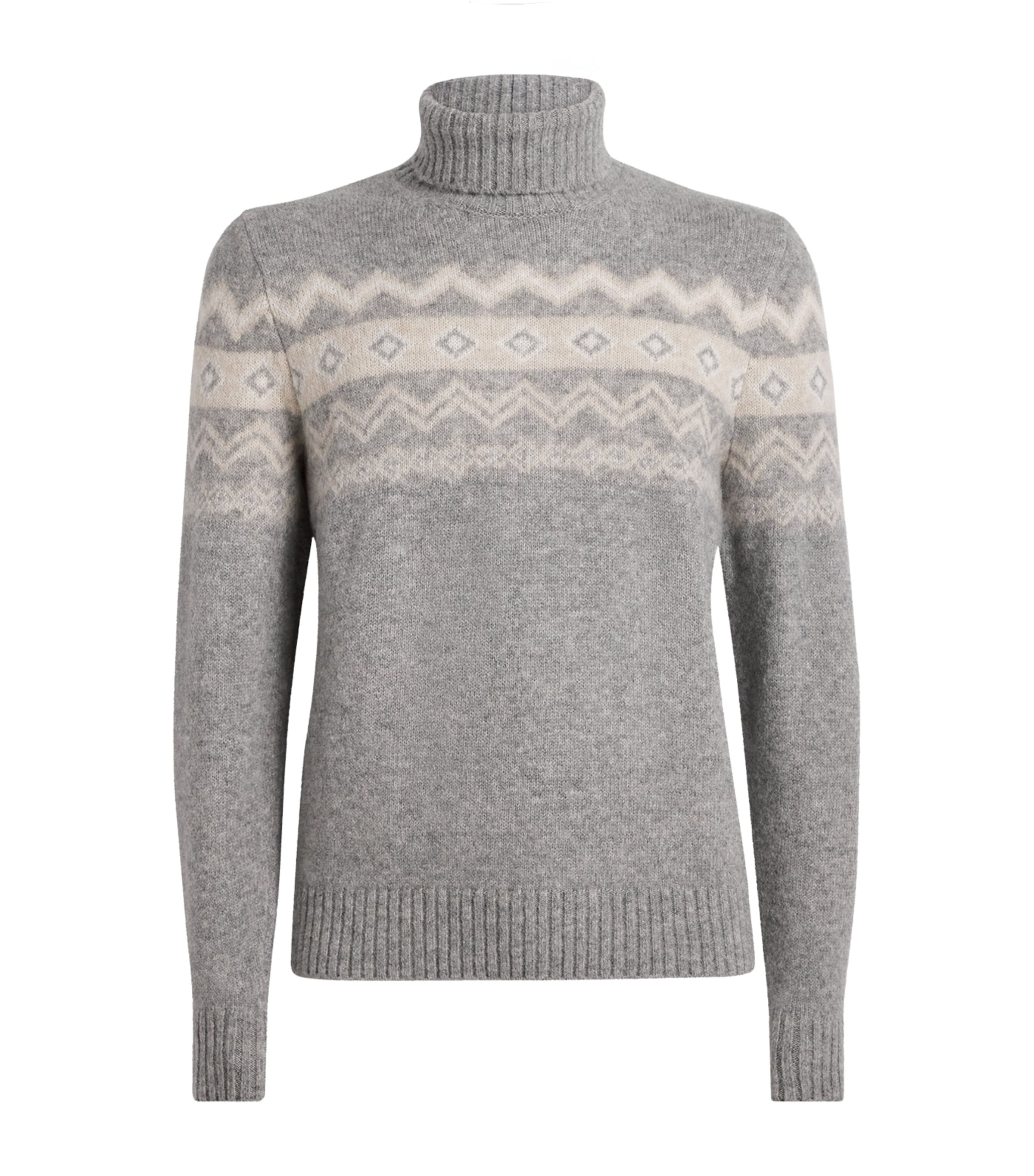 Cashmere-Blend Jacquard Sweater
