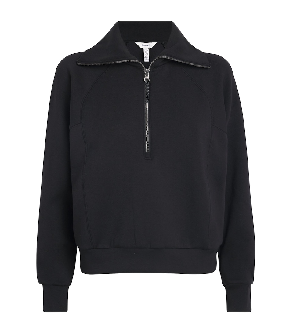 SPANX Womens SPANX AirEssentials Half-Zip Sweater Very Black