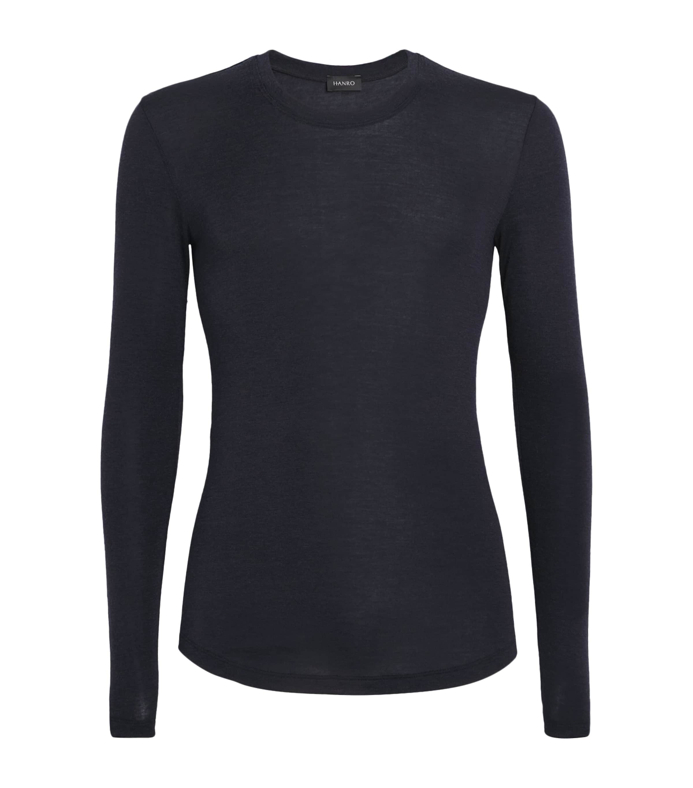 Silk-Cashmere Long-Sleeve T-Shirt