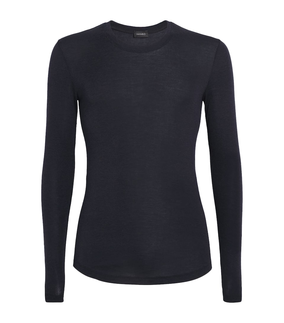 Silk-Cashmere Long-Sleeve T-Shirt
