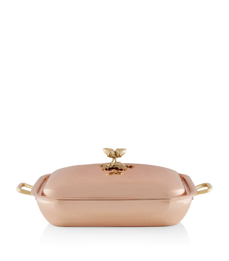 Historia Hammered Copper Roasting Pan with Lid (36cm)