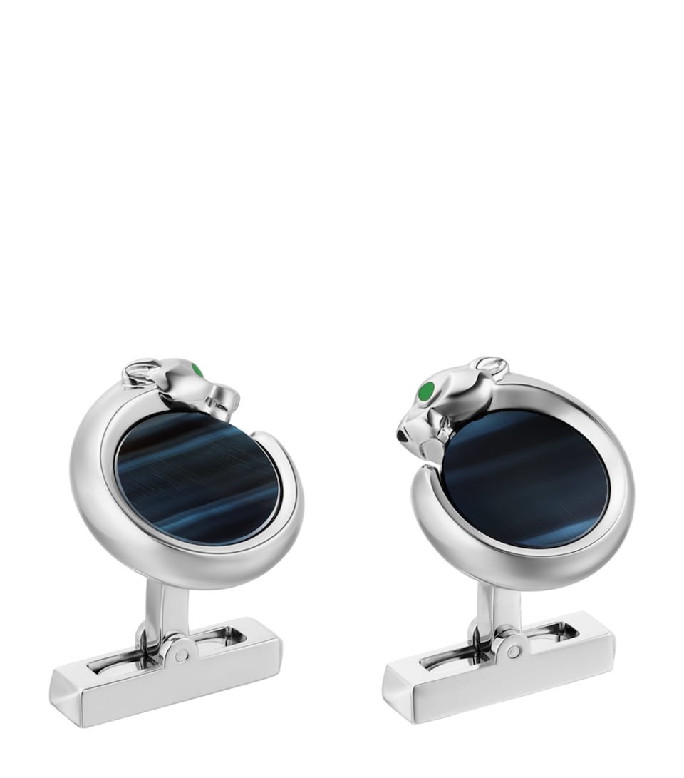 Sterling Silver Panthère de Cartier Cufflinks