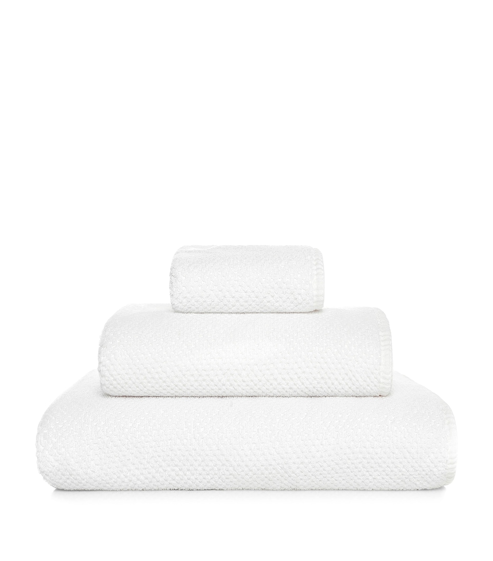 GRACCIOZA Bee Waffle Bath Sheet (90cm x 180cm) White