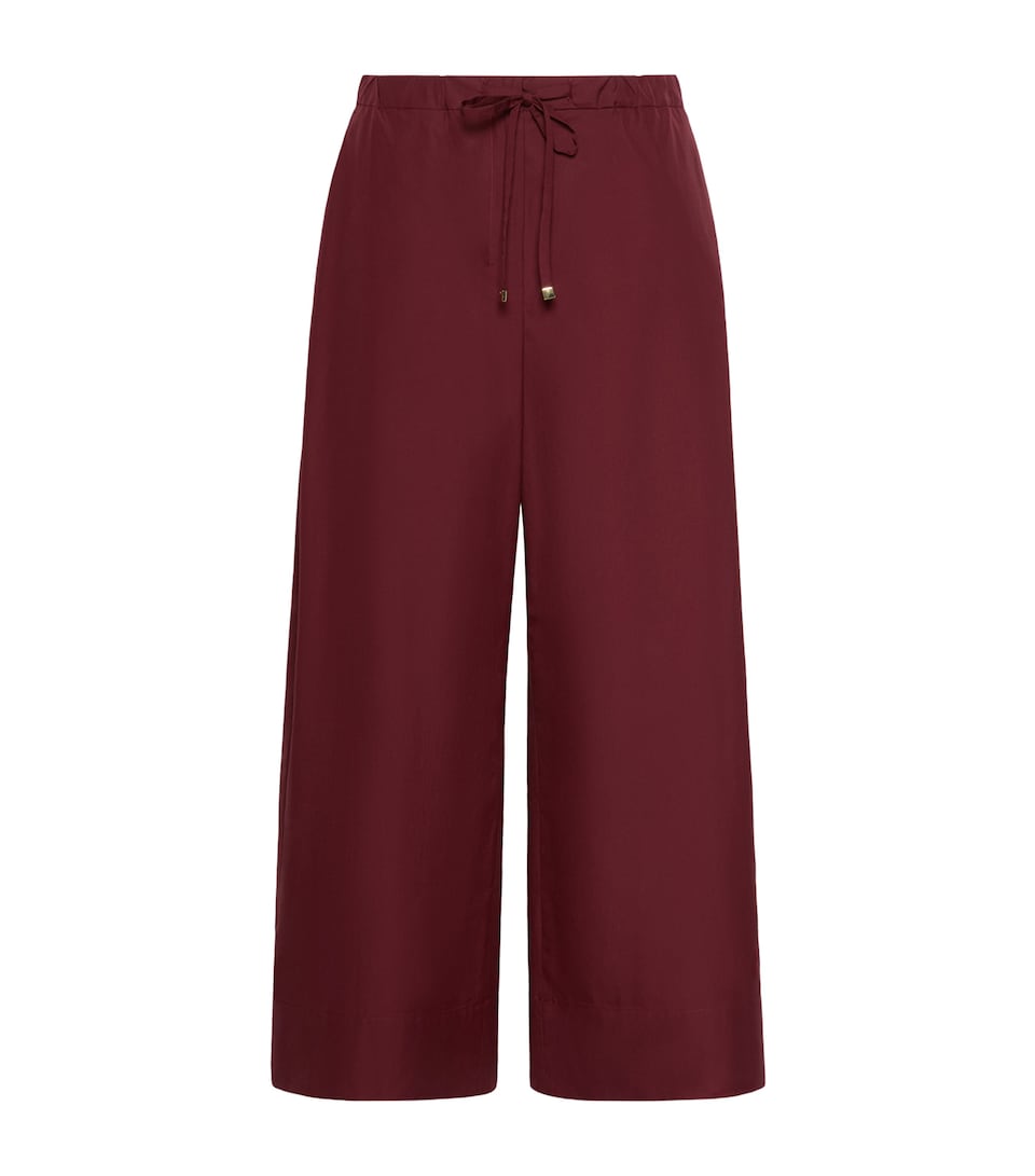 Max Mara Womens Drawstring Wide-Leg Trousers Ruby