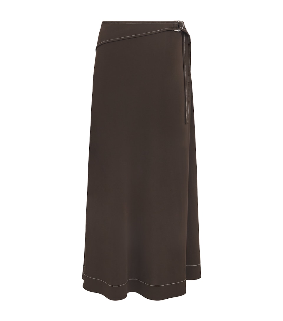 Jersey Belted Maxi Skirt