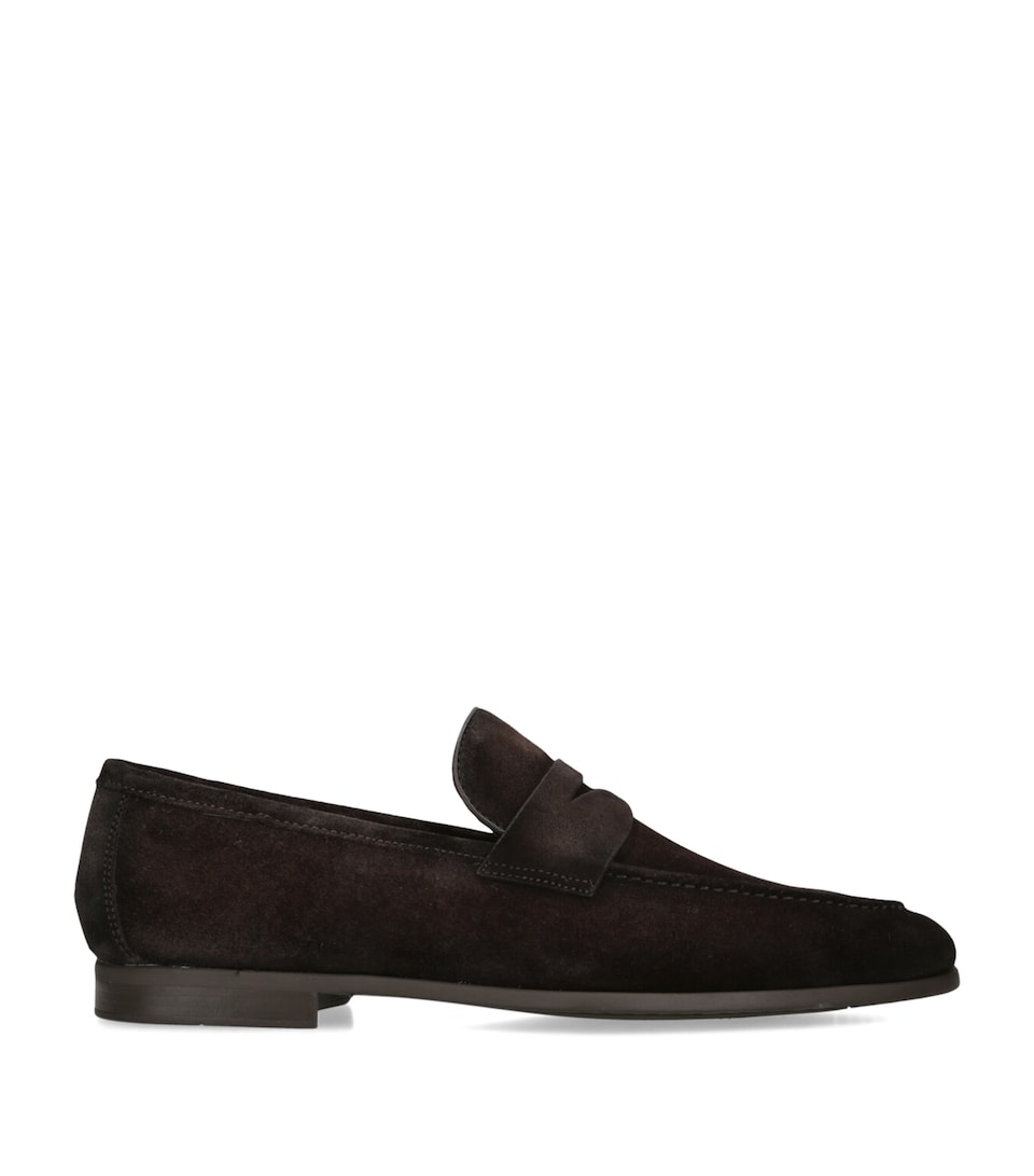 Magnanni Suede Diezma Loafers Mid Brown