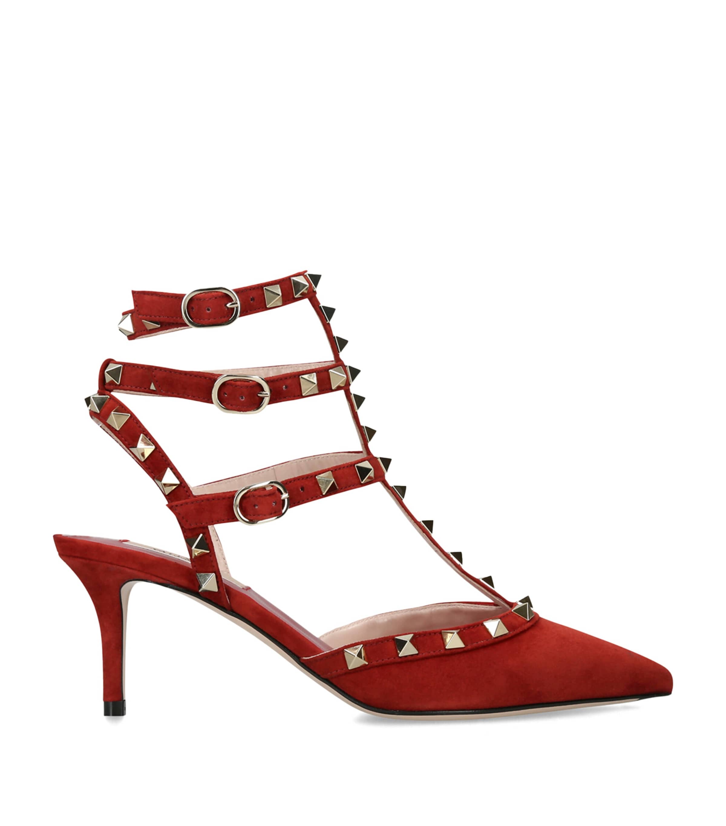 Valentino Garavani Suede Rockstud Pumps 65 Wine