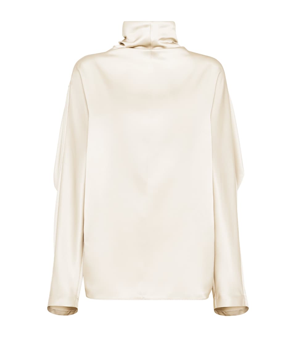 Silk Rollneck Blouse