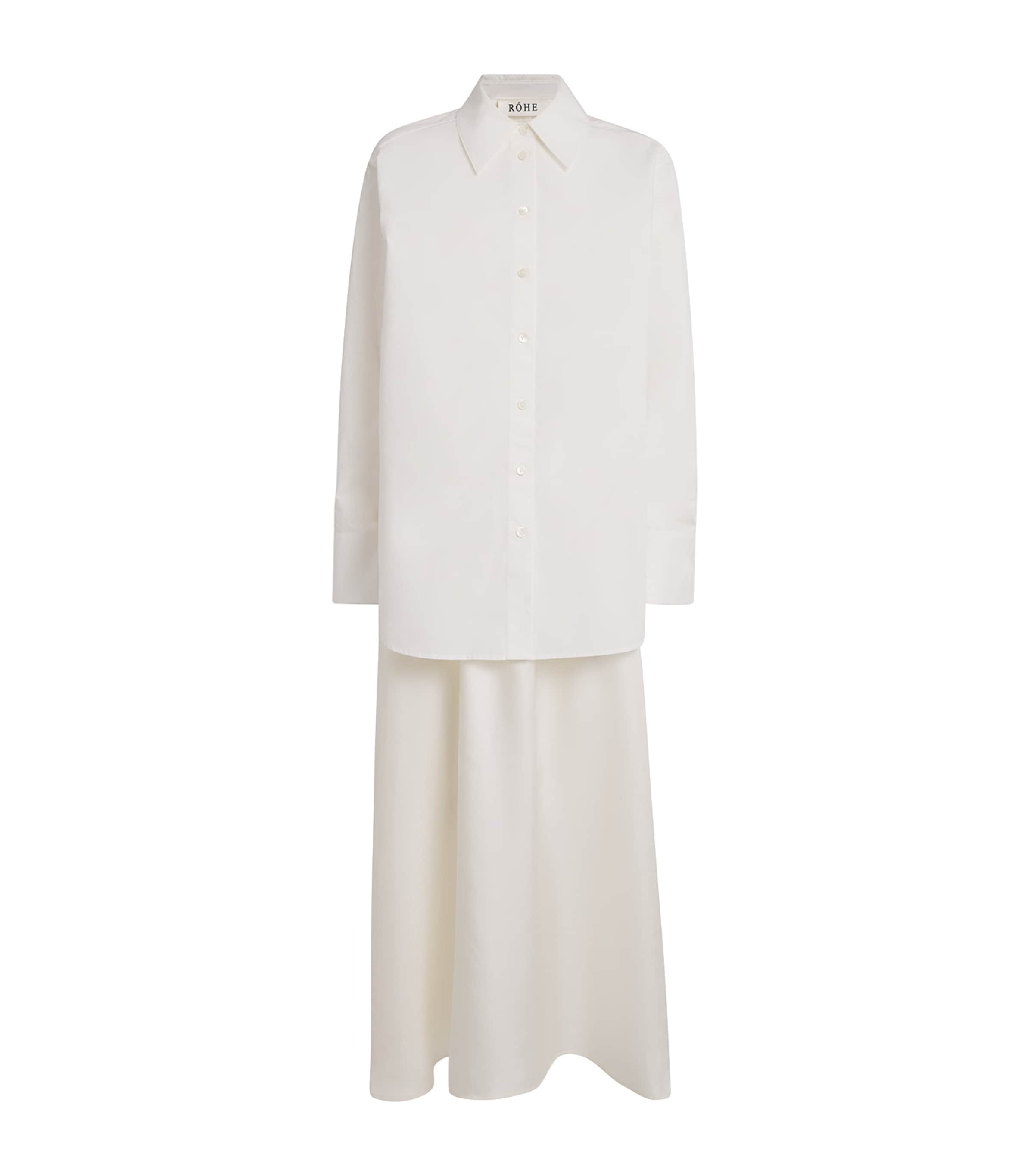 Cotton-Silk Midi Dress