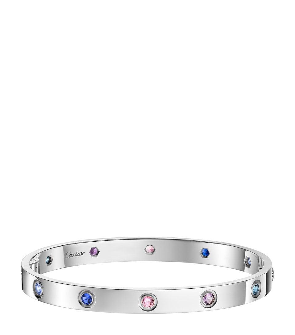 Cartier White Gold and Gemstone LOVE Bracelet White Gold