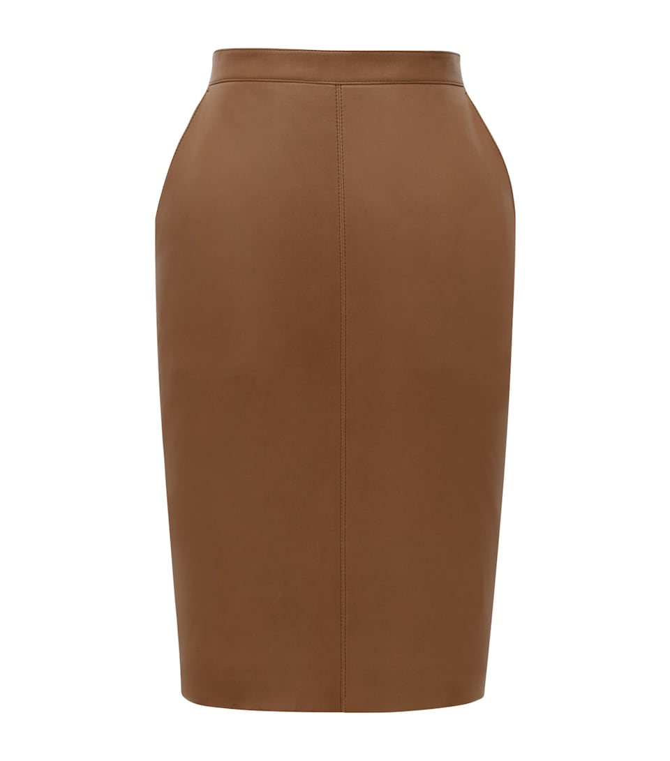 Lambskin Pencil Midi Skirt