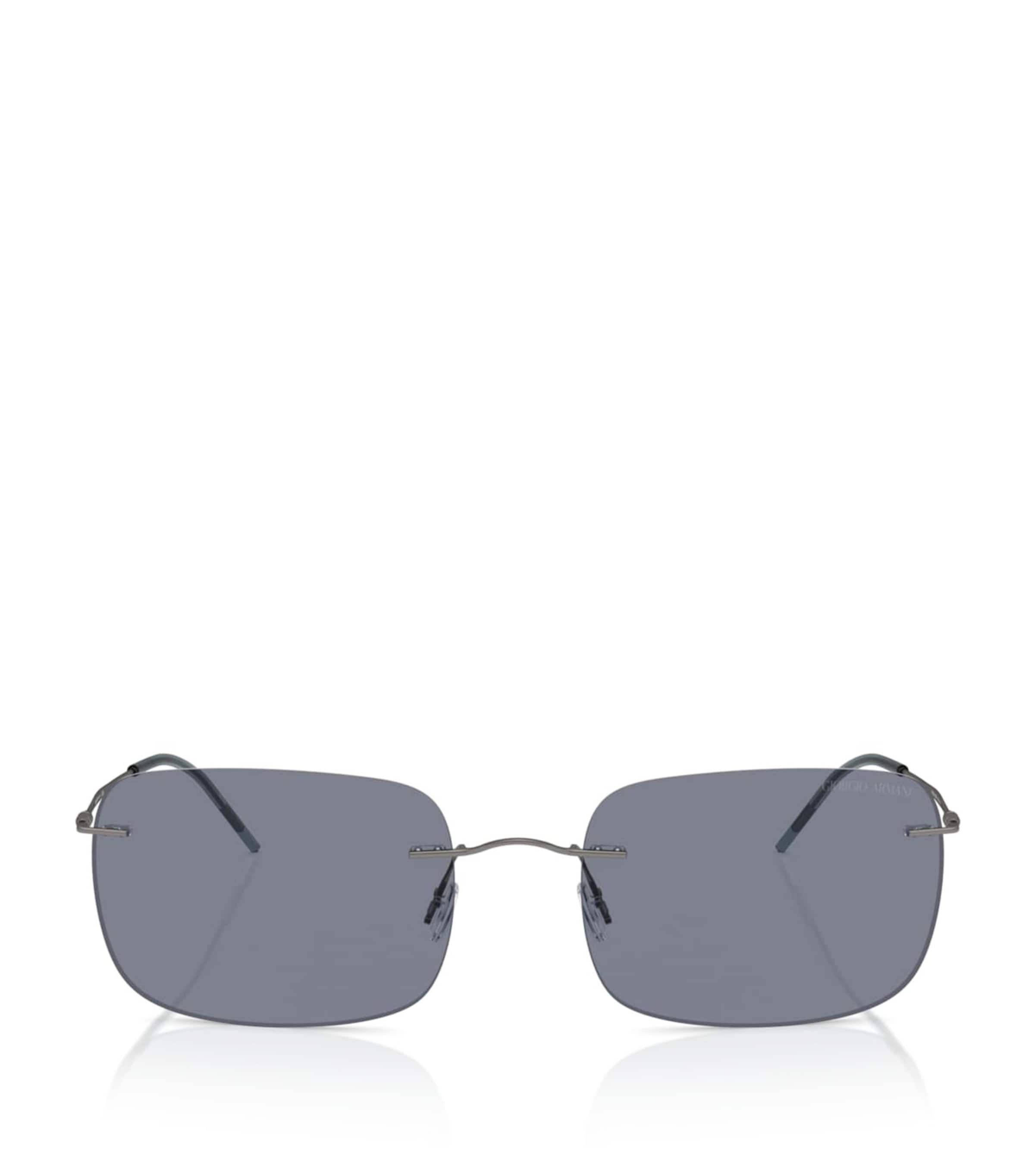 Giorgio Armani Pillow Rectangle Sunglasses Grey