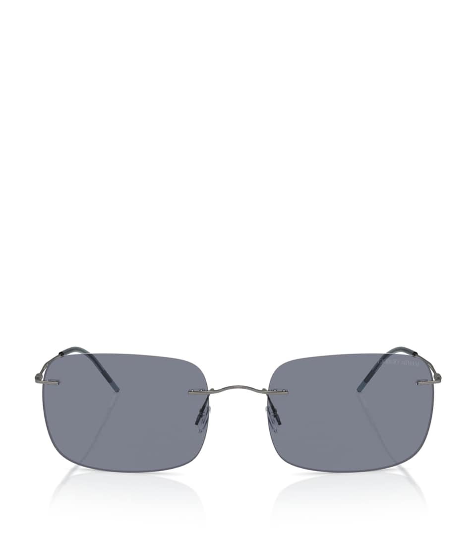 Giorgio Armani Pillow Rectangle Sunglasses Grey
