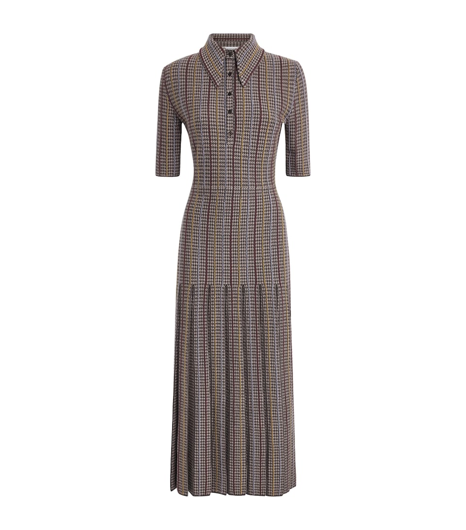 Gabriela Hearst Womens Cashmere-Silk Shropshire Midi Shirt Dress Cmm Camel Multi