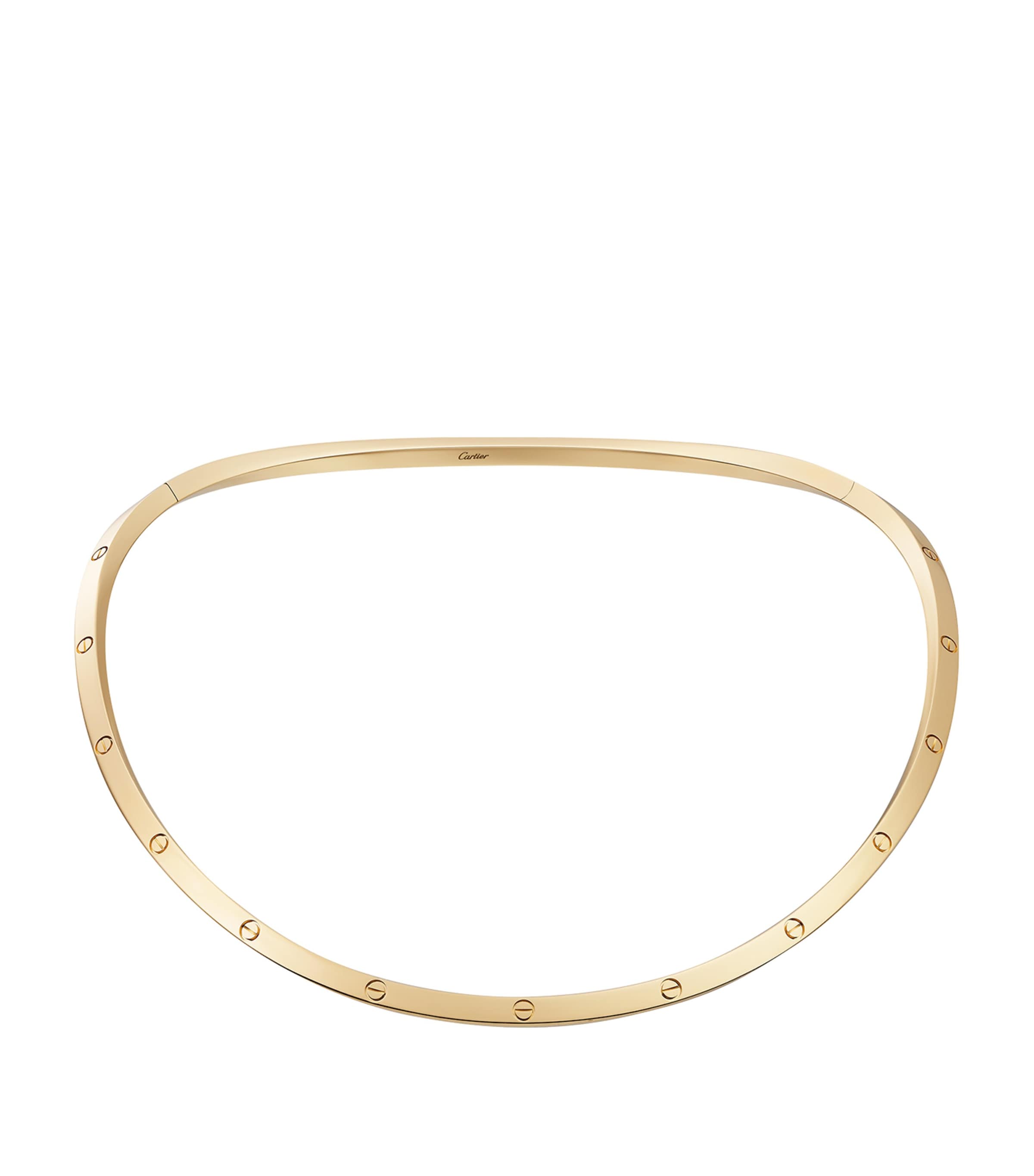 Yellow Gold Love Torque Necklace