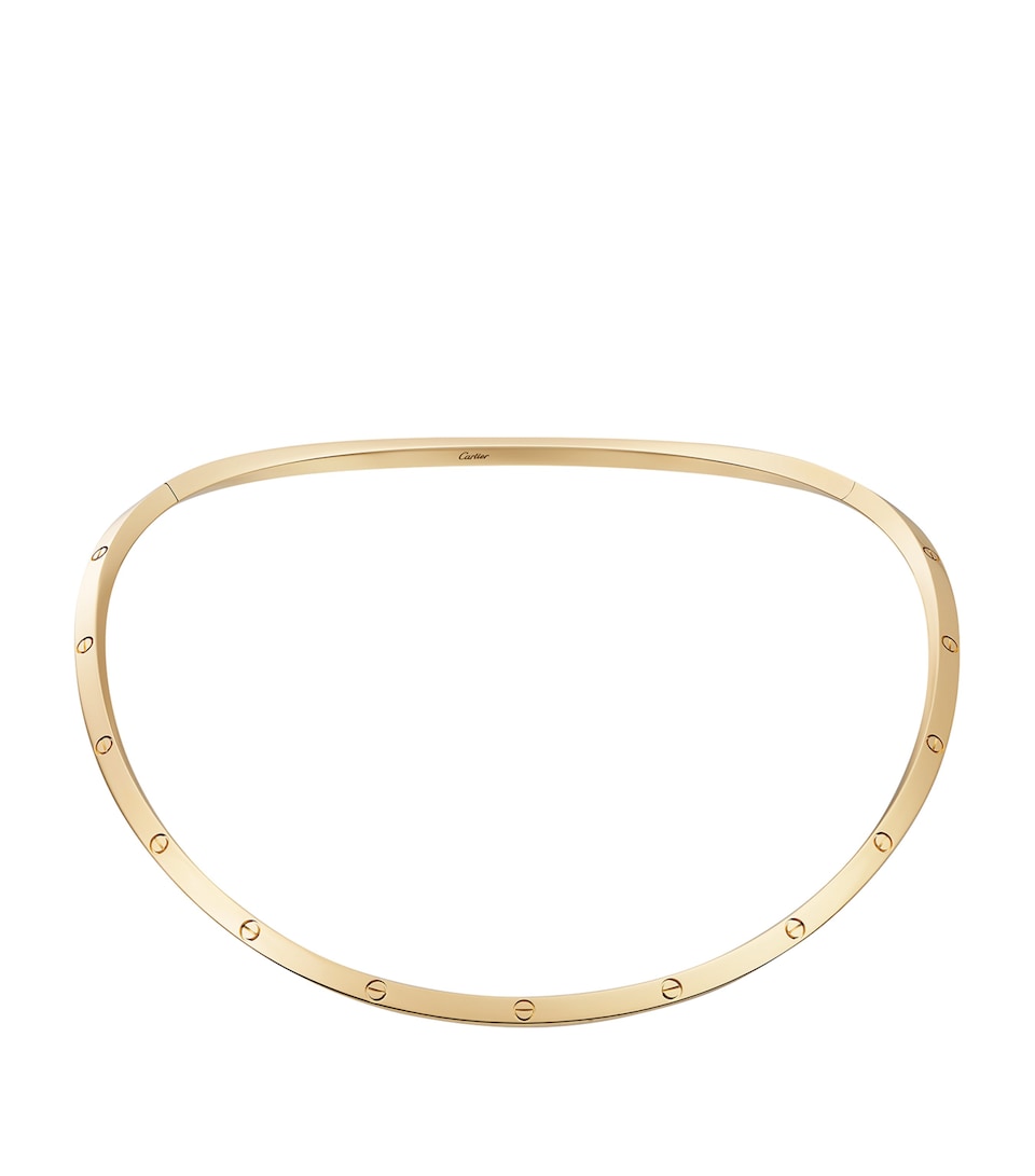 Yellow Gold Love Torque Necklace