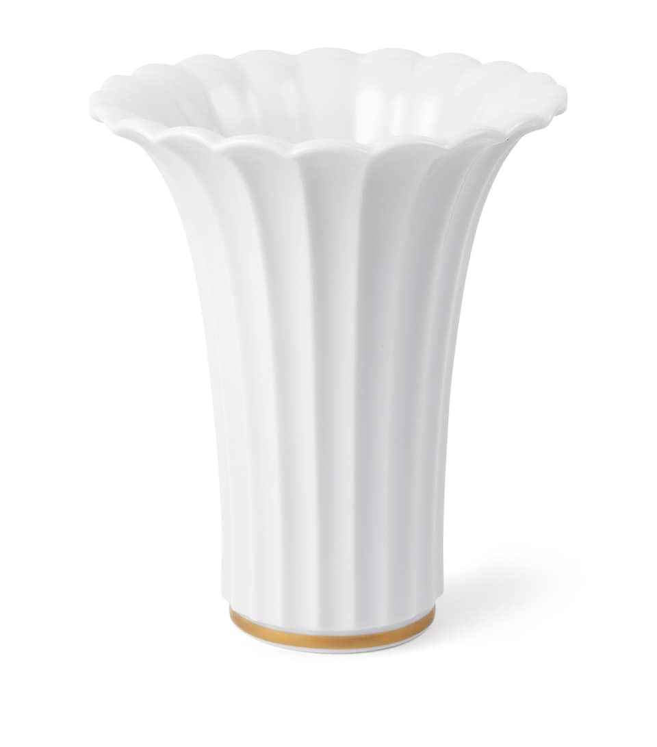 Royal Copenhagen Fluted Trumpet Vase (23cm) White