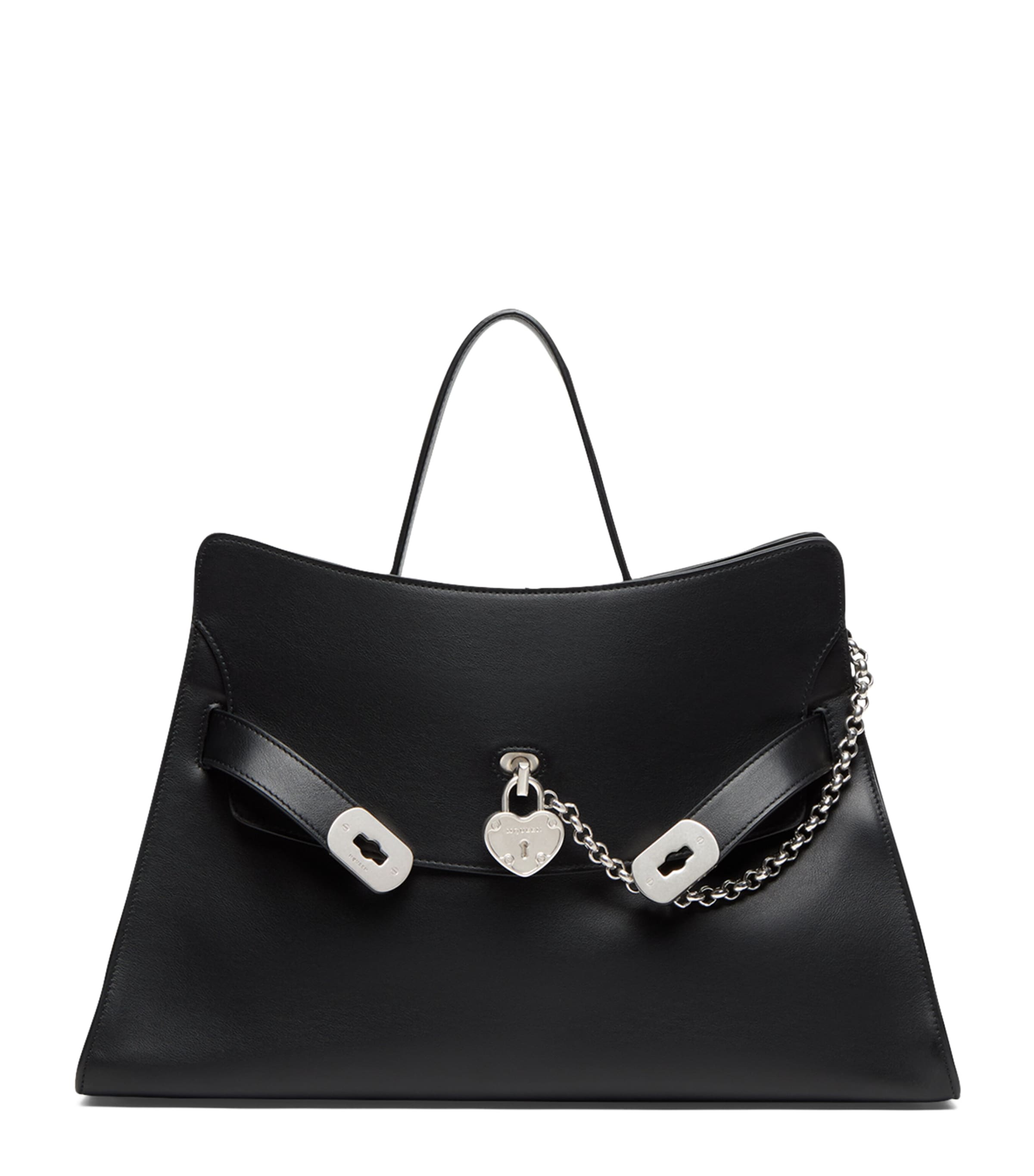 McQueen Calfskin Locke Top-Handle Bag