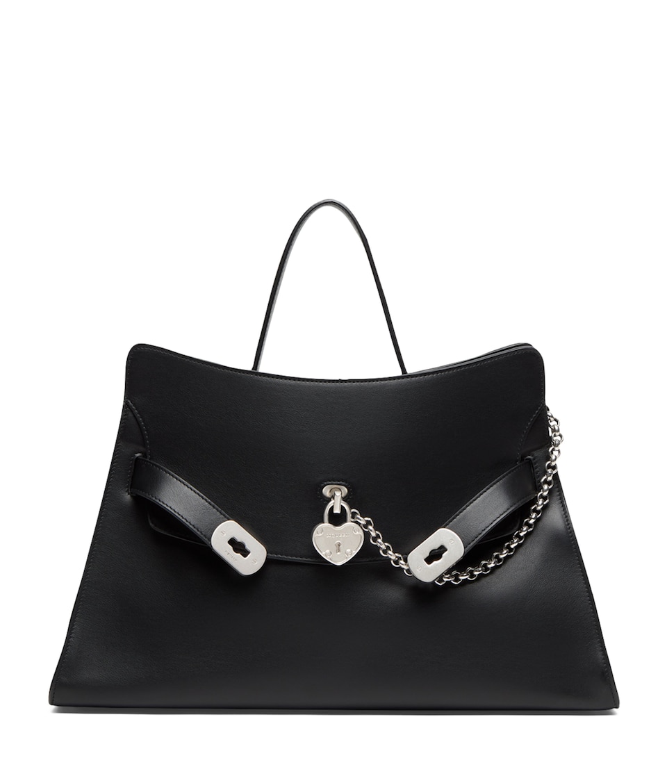 McQueen Calfskin Locke Top-Handle Bag