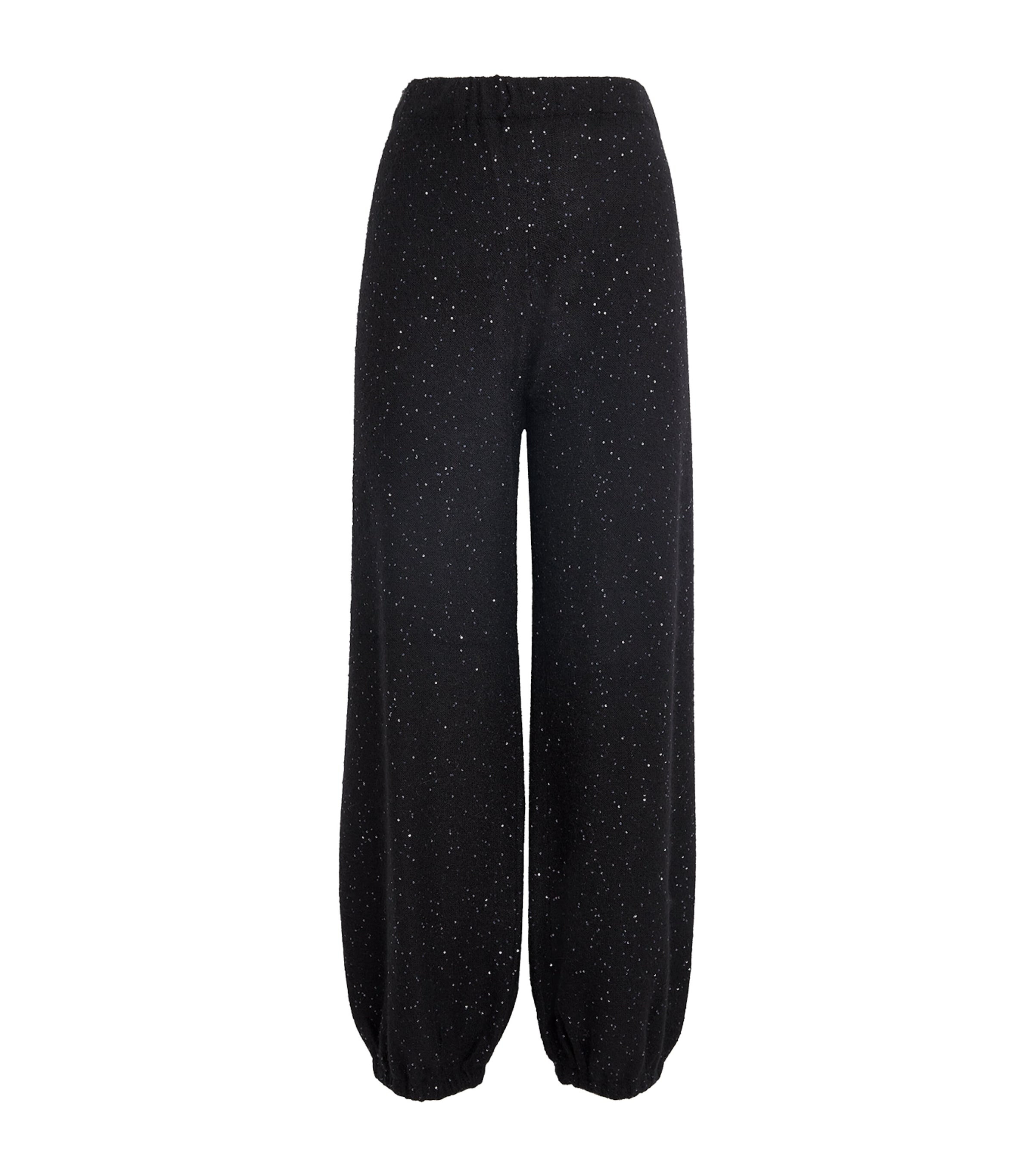 Wool-Silk-Blend Sequin Trousers