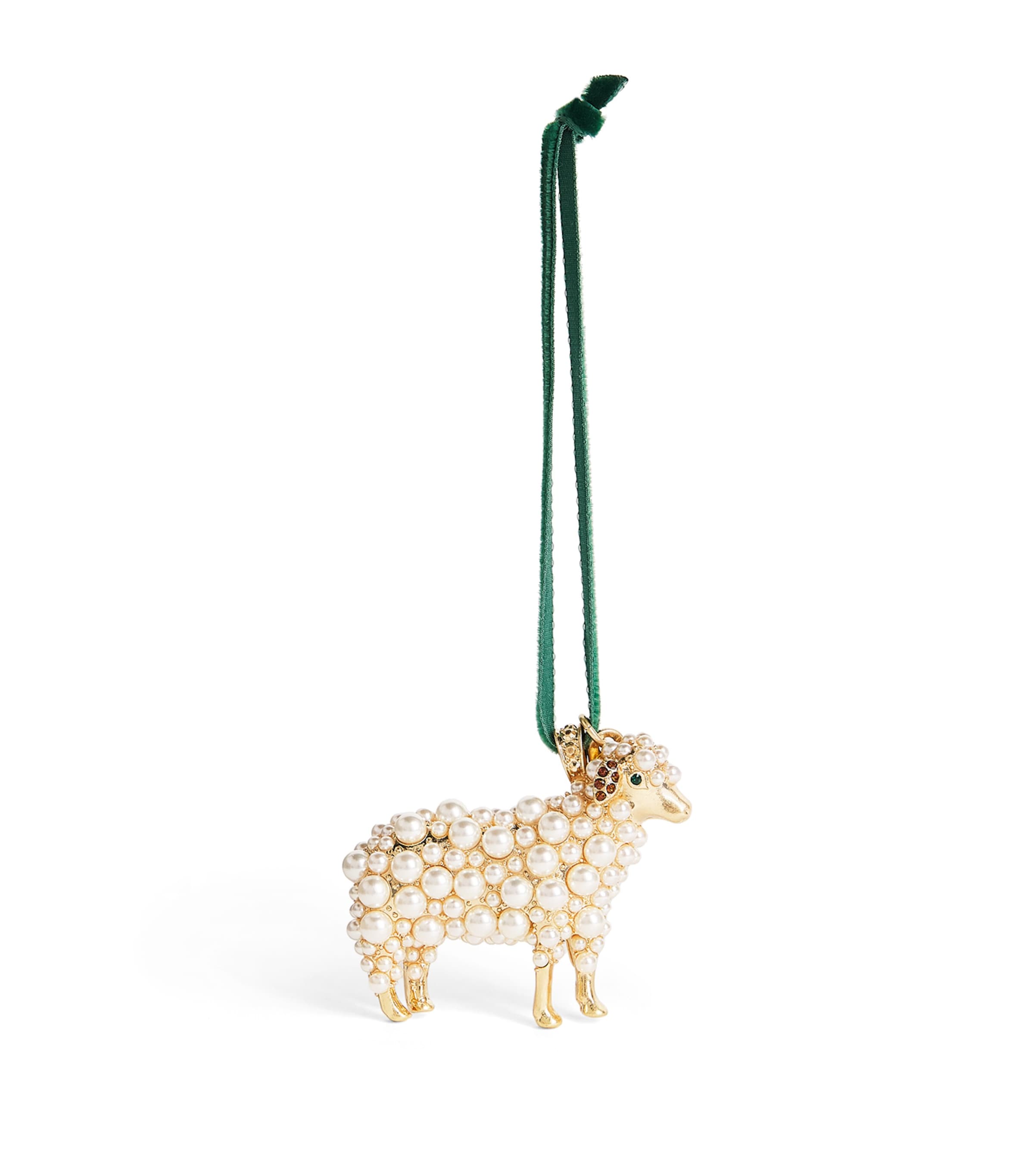 Joanna Buchanan Faux-Pearl Sheep Tree Decoration Cream