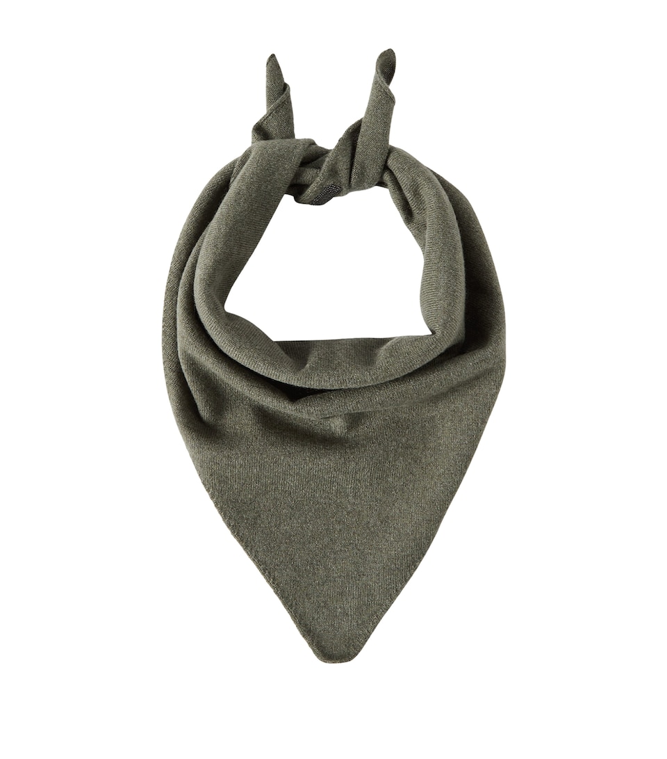Brunello Cucinelli Womens Cashmere Scarf Dark Green