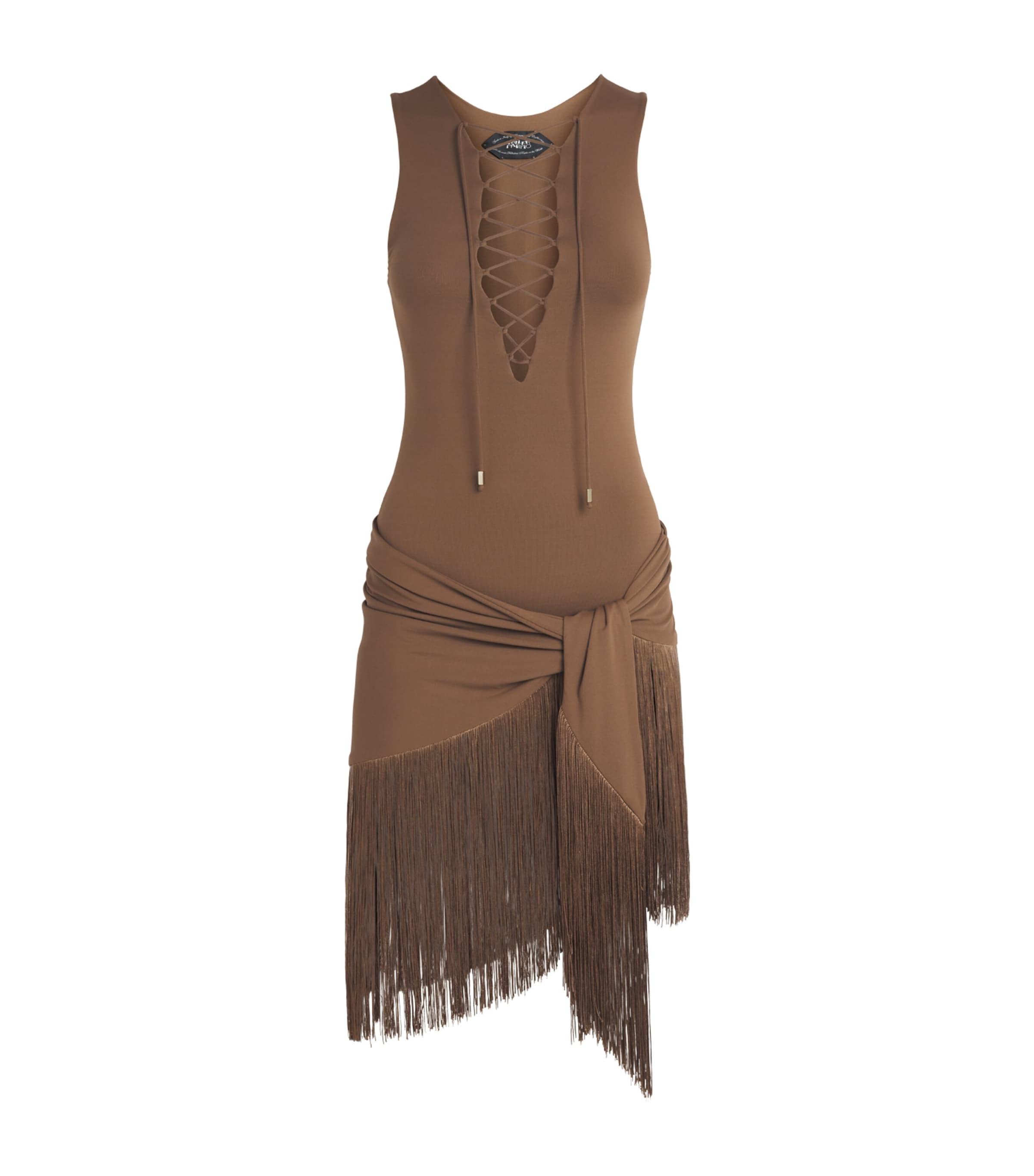 Taller Marmo Womens Pareo-Detail Sahara Swimsuit Fume