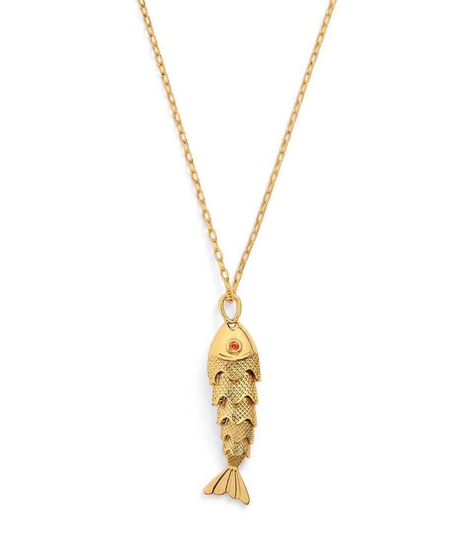 Anni Lu Gold-Plated Beaded Something Fishy Necklace Gold