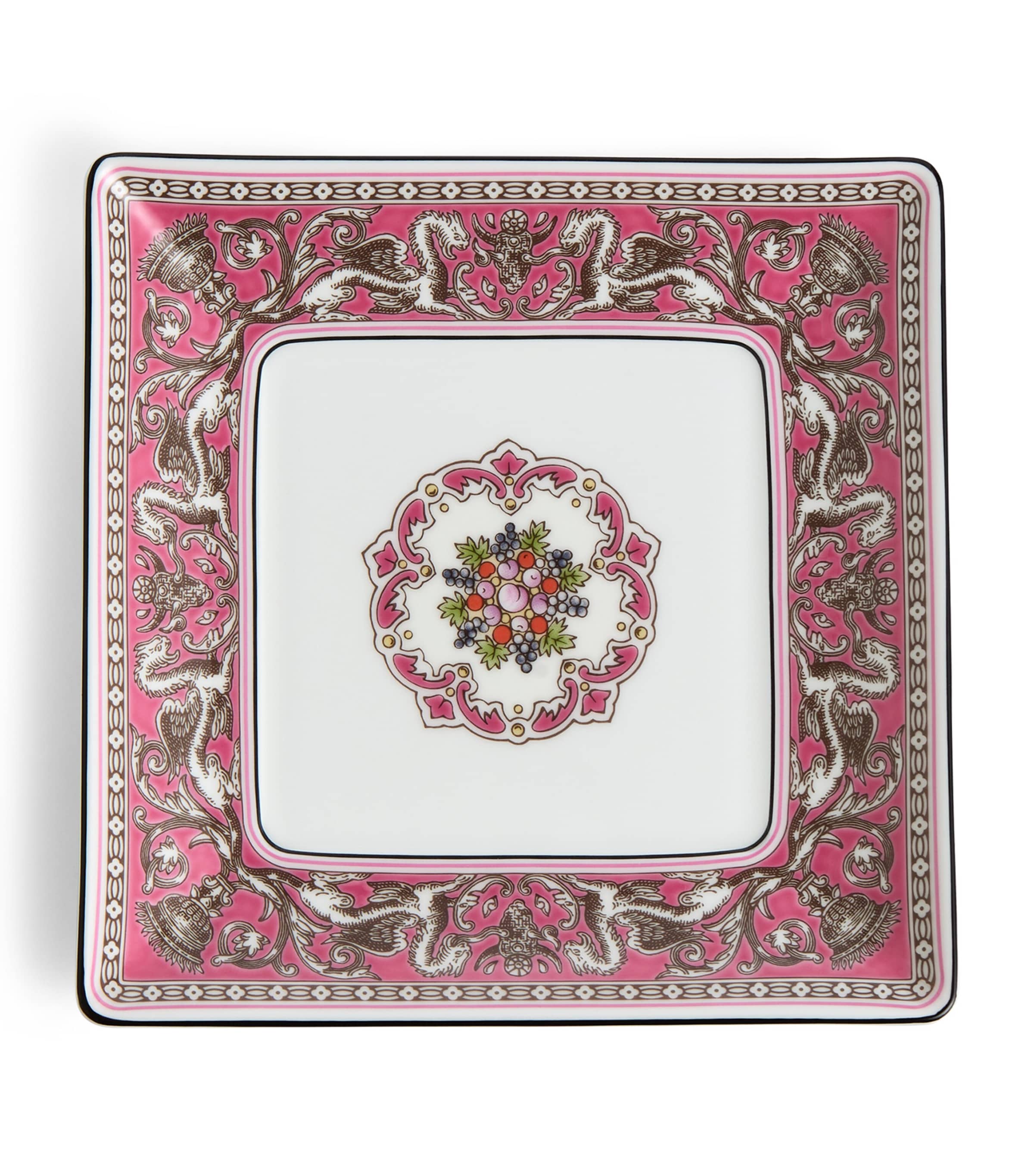 Wedgwood Florentine Fuchsia Square Tray (14cm) Pink